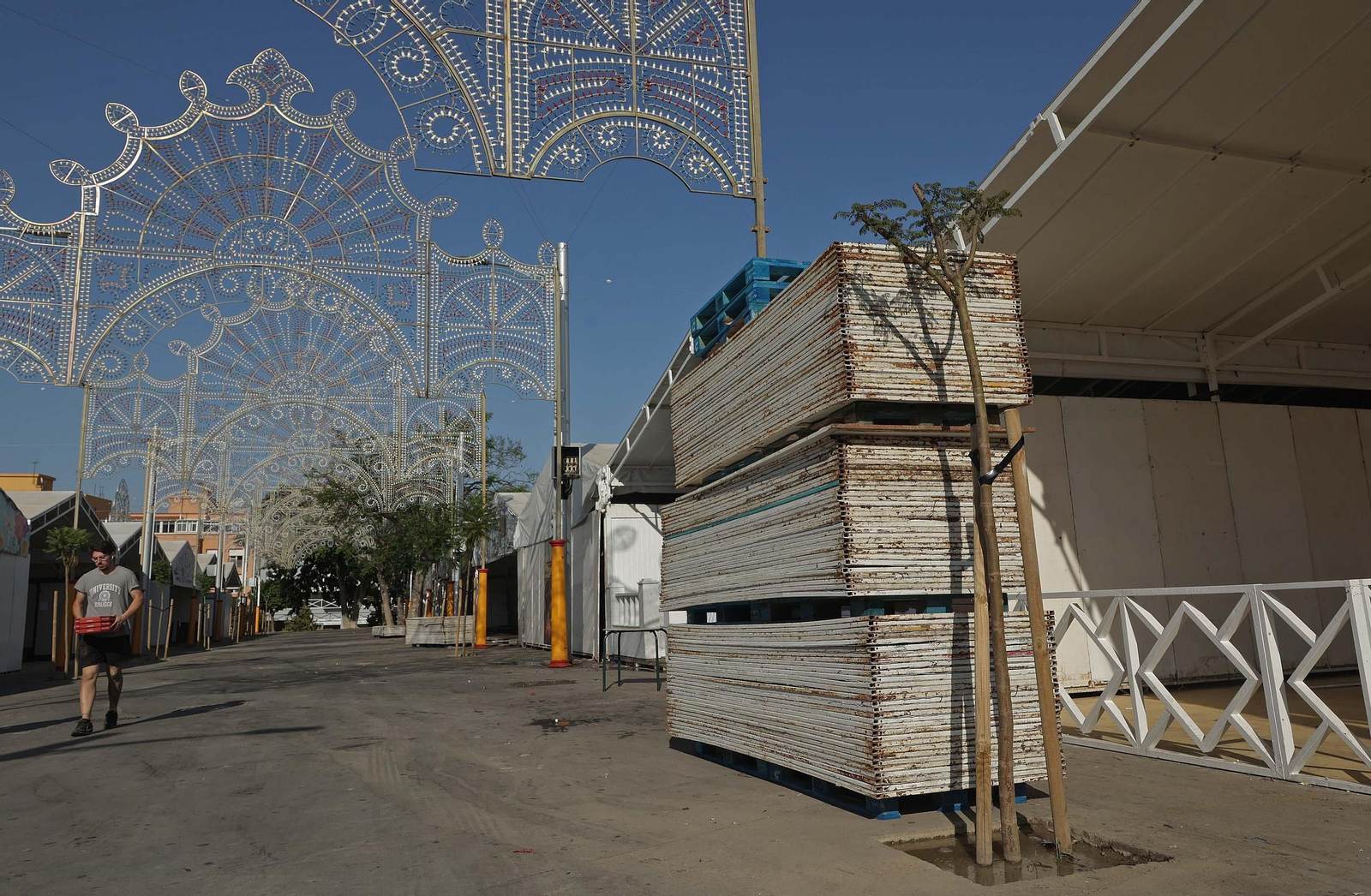 Fotos del desmontaje de la Feria Real de Algeciras