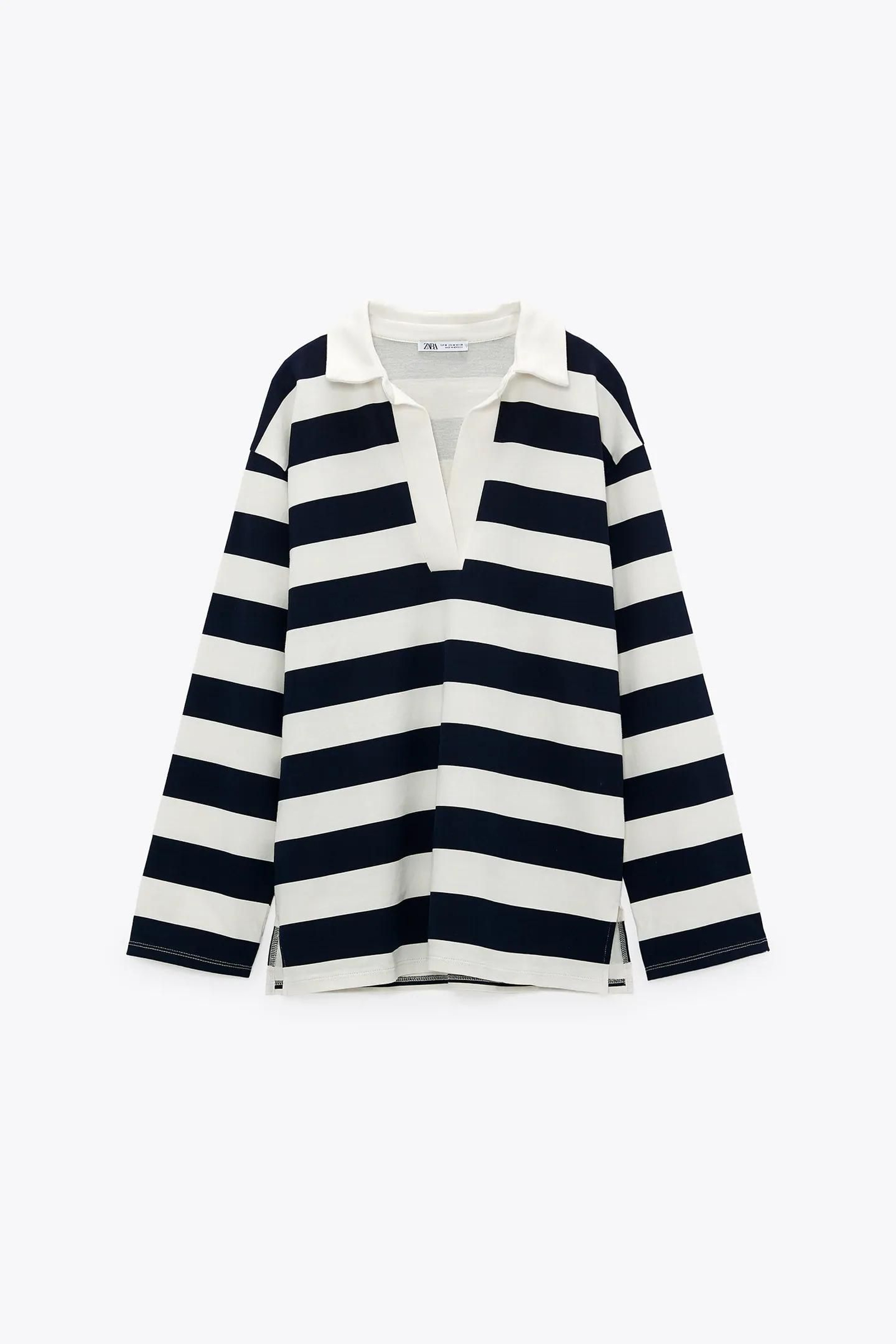 Polo de rayas marineras de Zara.