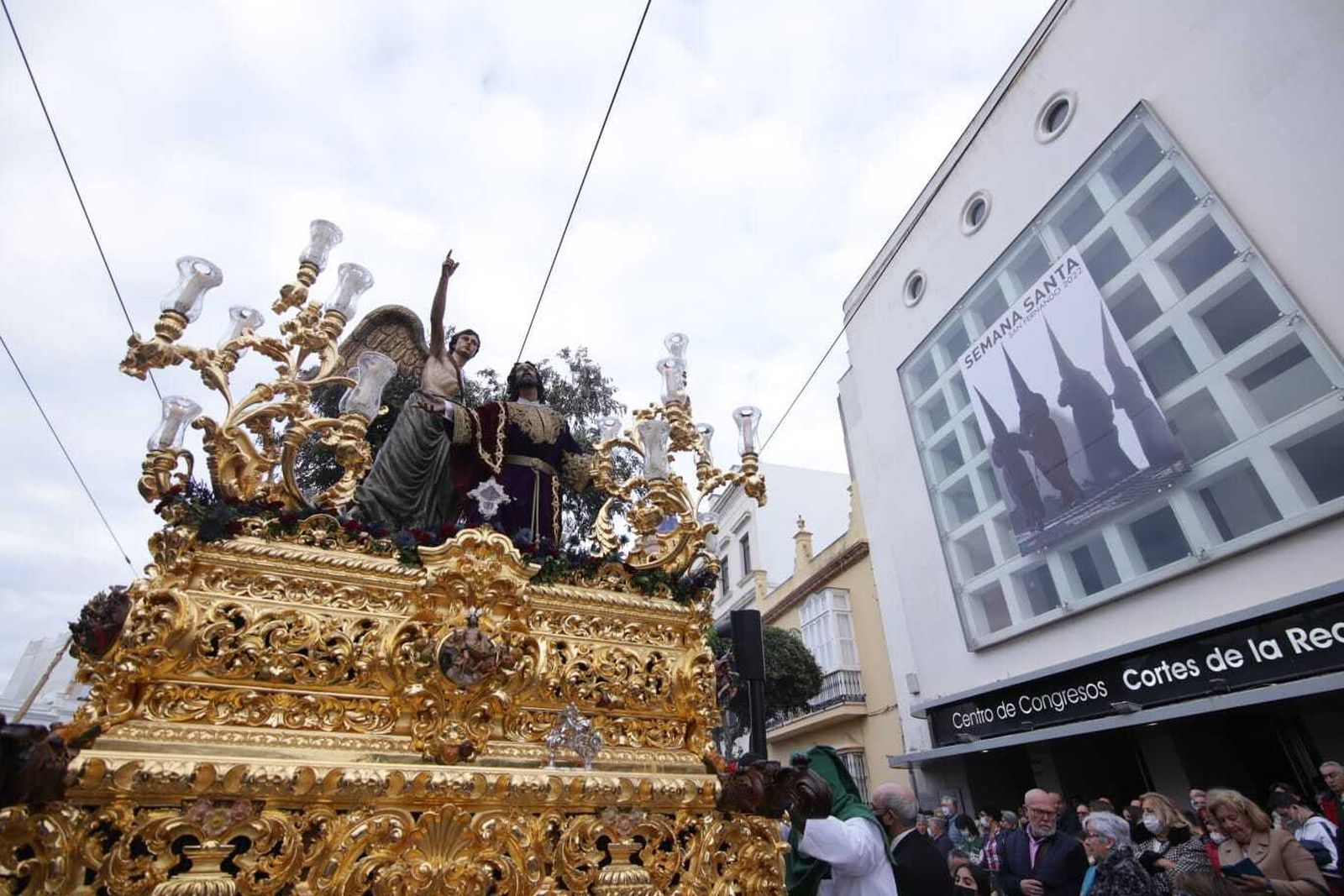 El paso de misterio del Huerto, durante su salida procesional del año pasado.