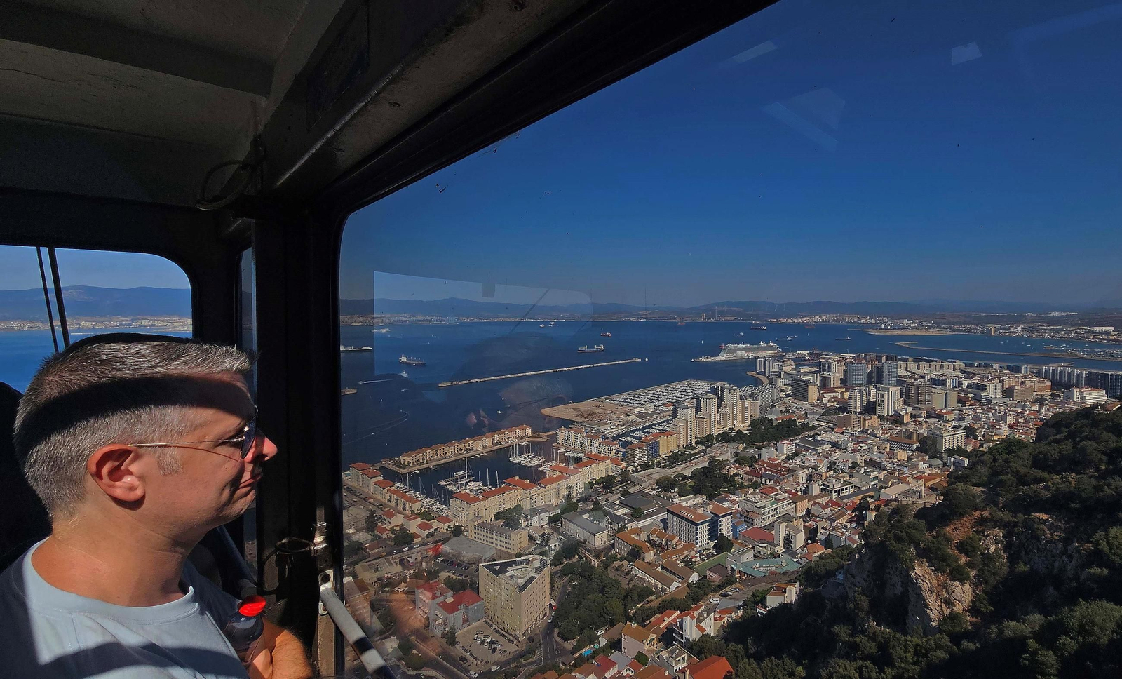 Vistas de Gibraltar, desde el teleférico.