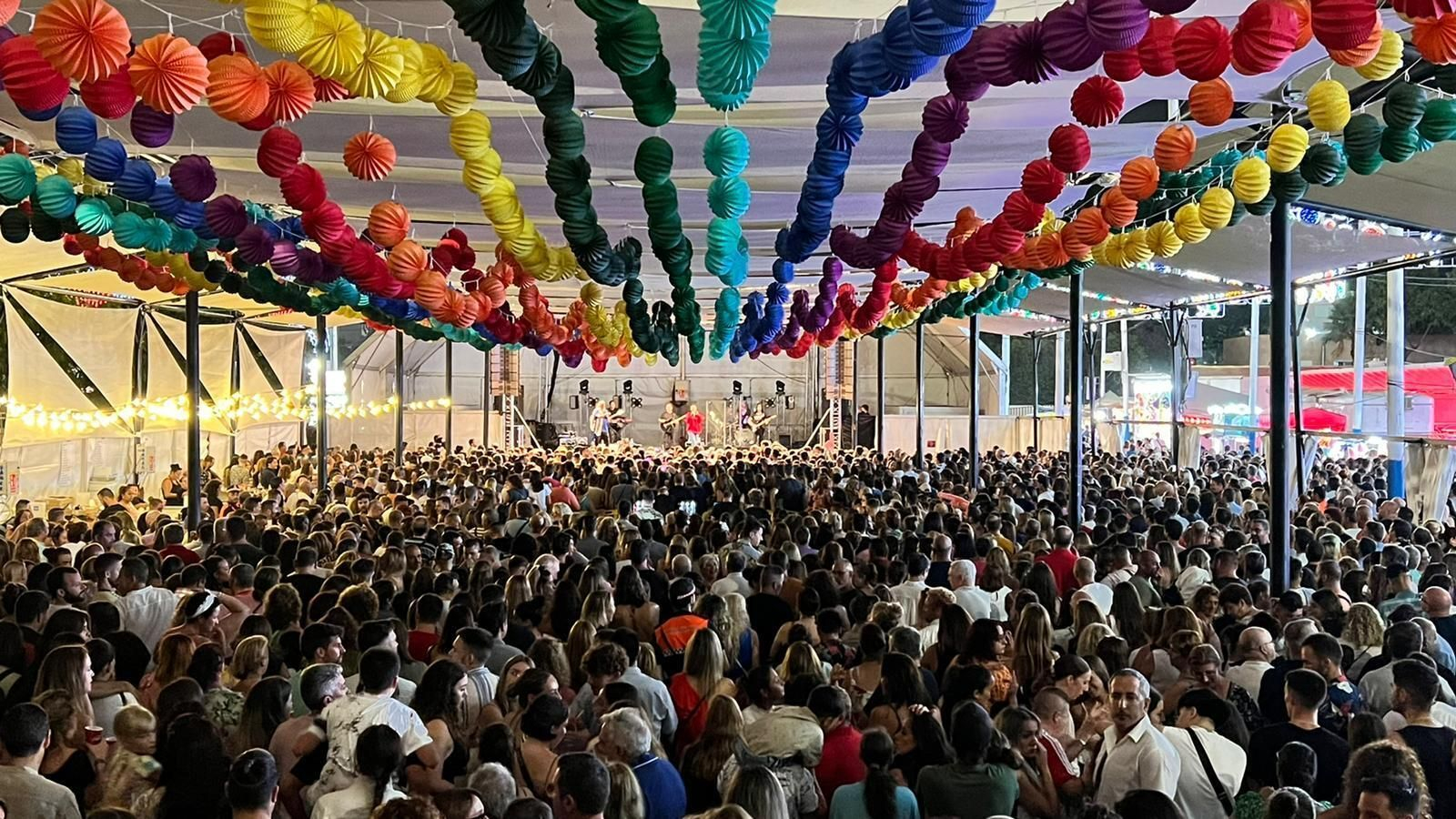 Una caseta de la Feria de Las Lagunas en una imagen de archivo.