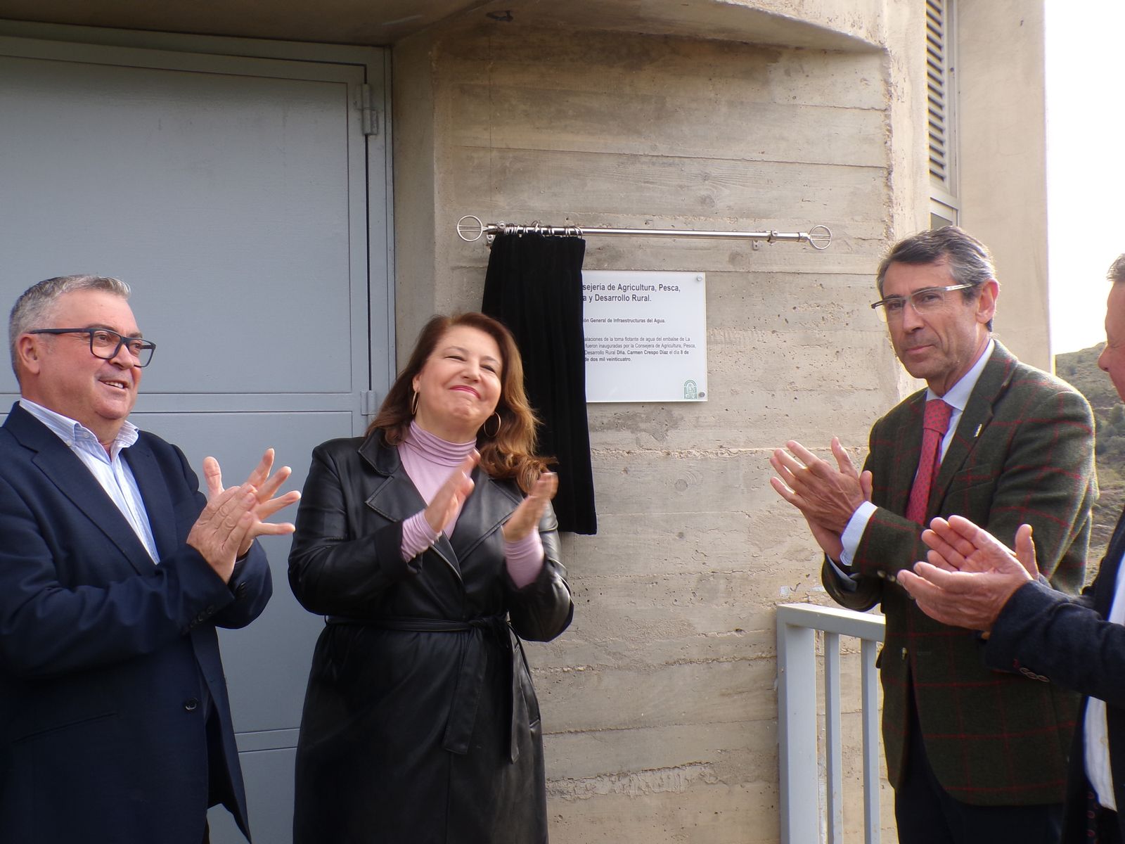 Inauguración de la nueva toma flotante en el embalse de La Viñuela