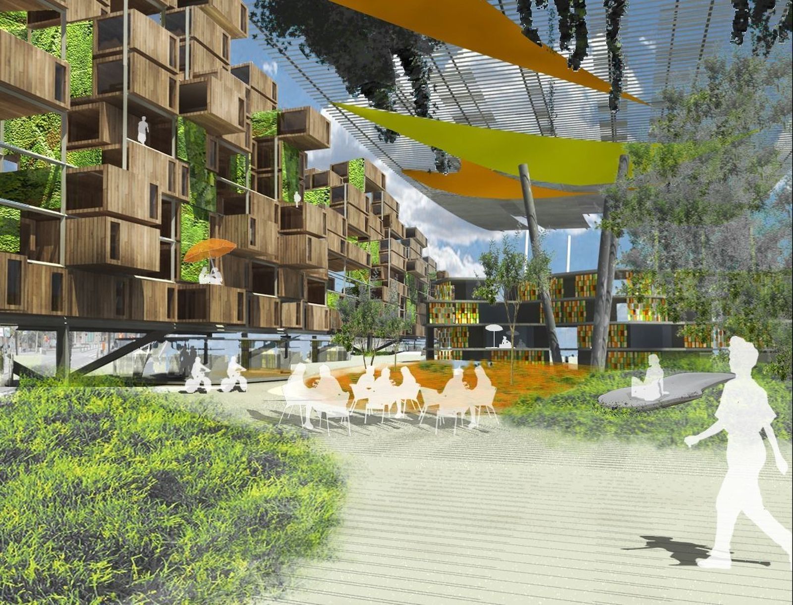 Infografía sobre el futuro barrio ecológico proyectado en los suelos de El Duende y la EMT.