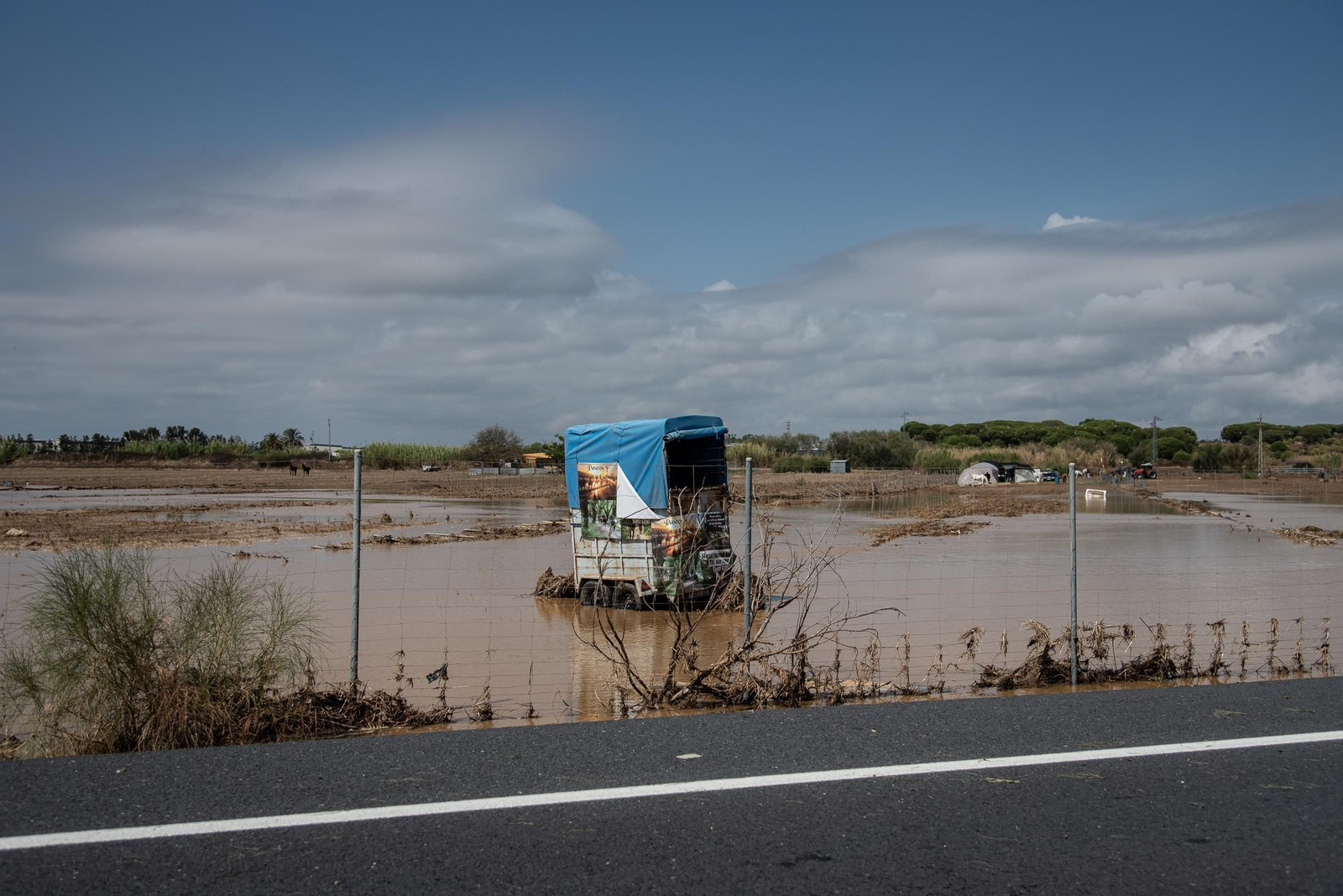 Imágenes de las inundaciones causadas por la lluvia en Isla Cristina