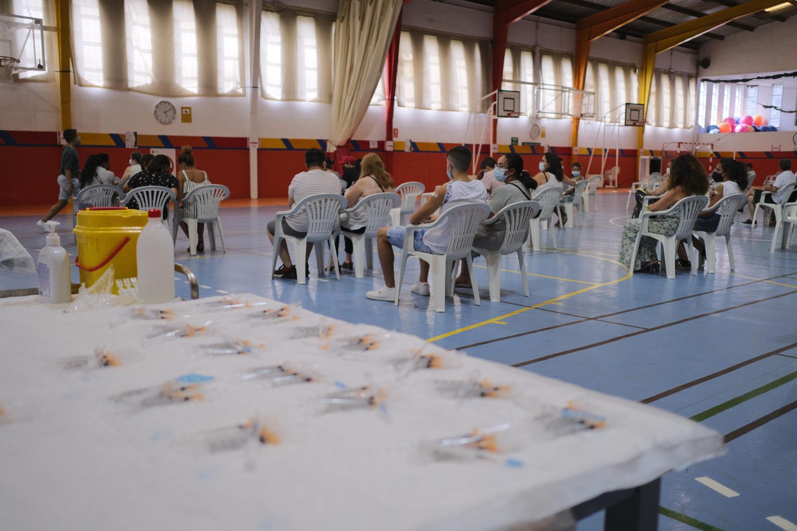 Un punto de vacunación contra el Covid en la provincia.