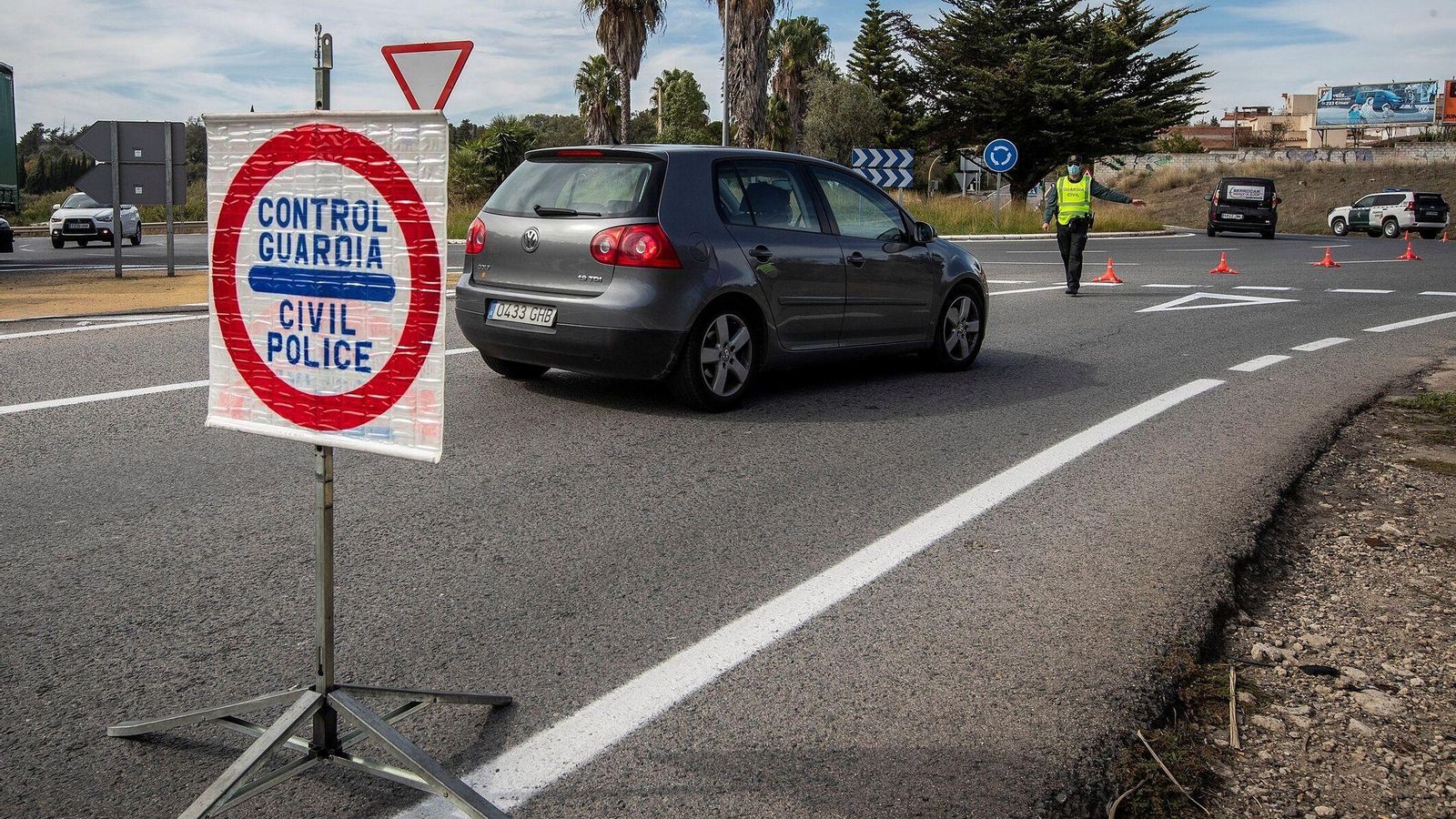 Control de tráfico en Jerez.
