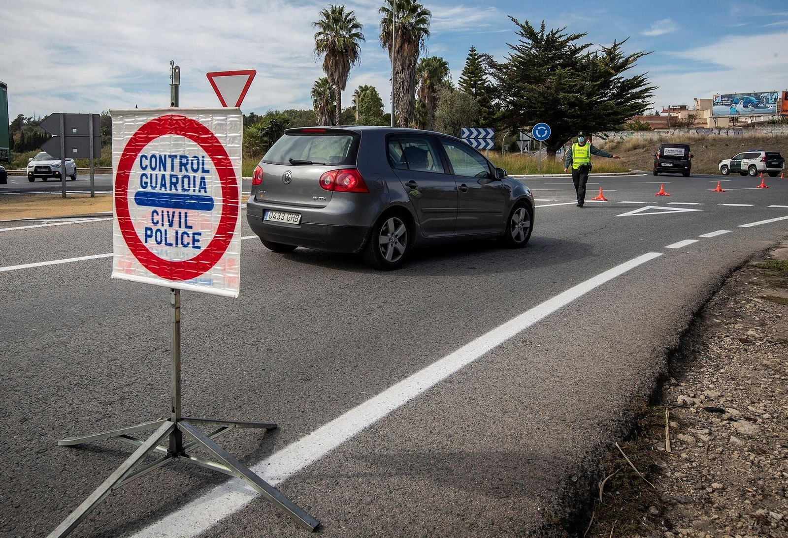 Control de tráfico en Jerez.