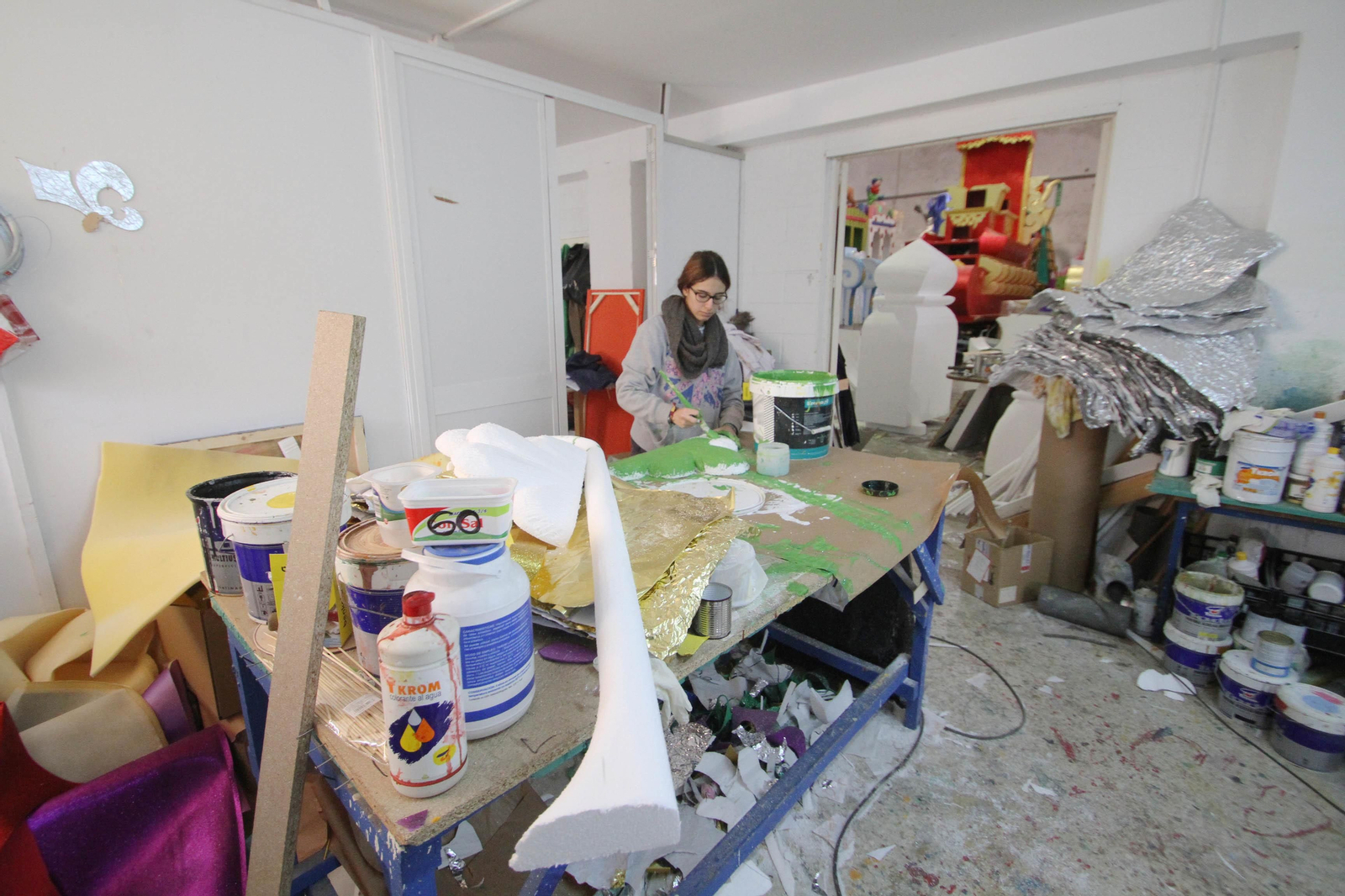 Preparativos de la Cabalgata de Reyes Magos.
