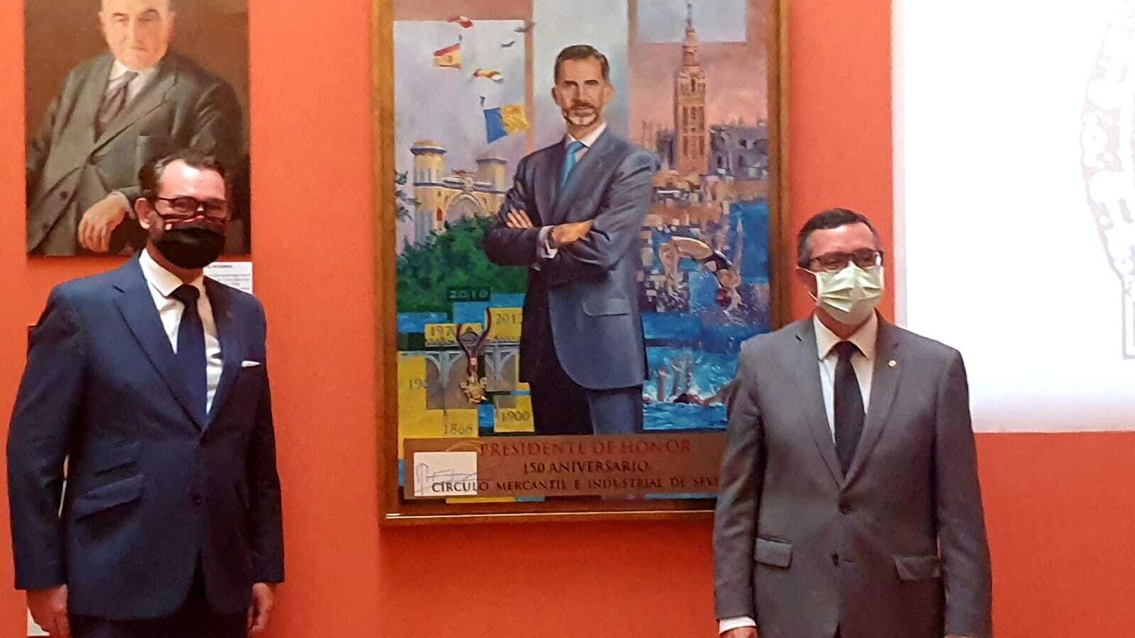 Retrato de Su Majestad el Rey Felipe VI, realizado por César Ramírez.