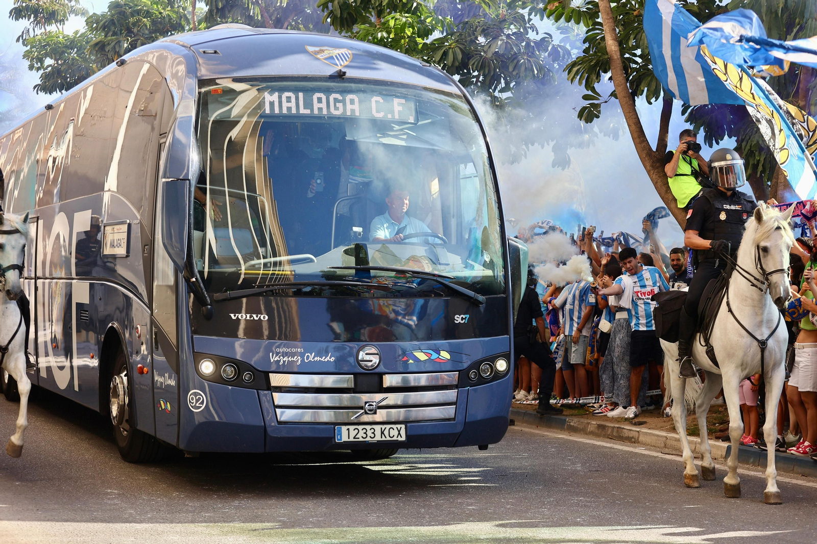 Las fotos de otra exhibición de la afición antes del Málaga-Nàstic