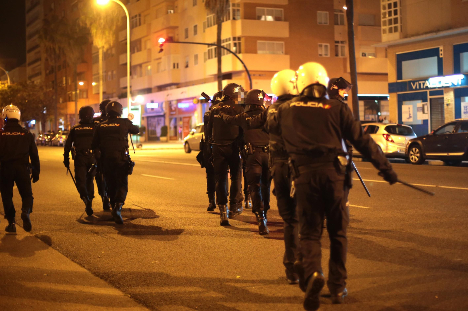 Disturbios en la manifestación de Cádiz