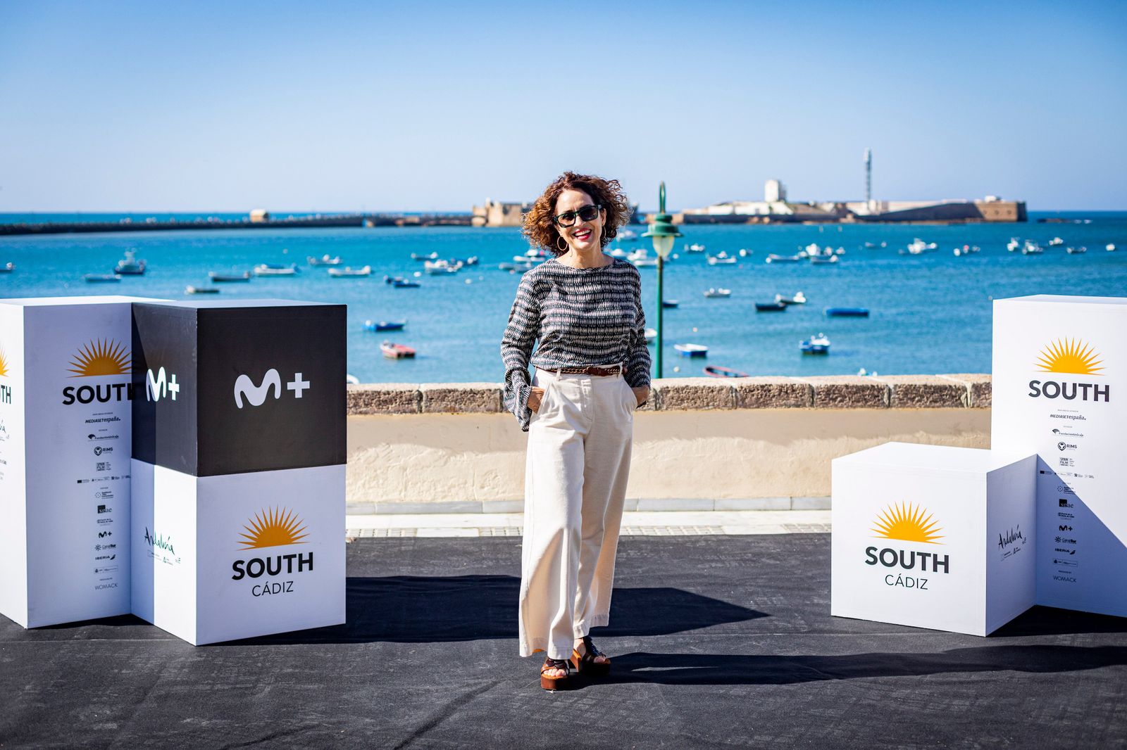 Las imágenes del photocall del Sotuh Festival en La Caleta este domingo: Adriana Ozores y  Los del Río