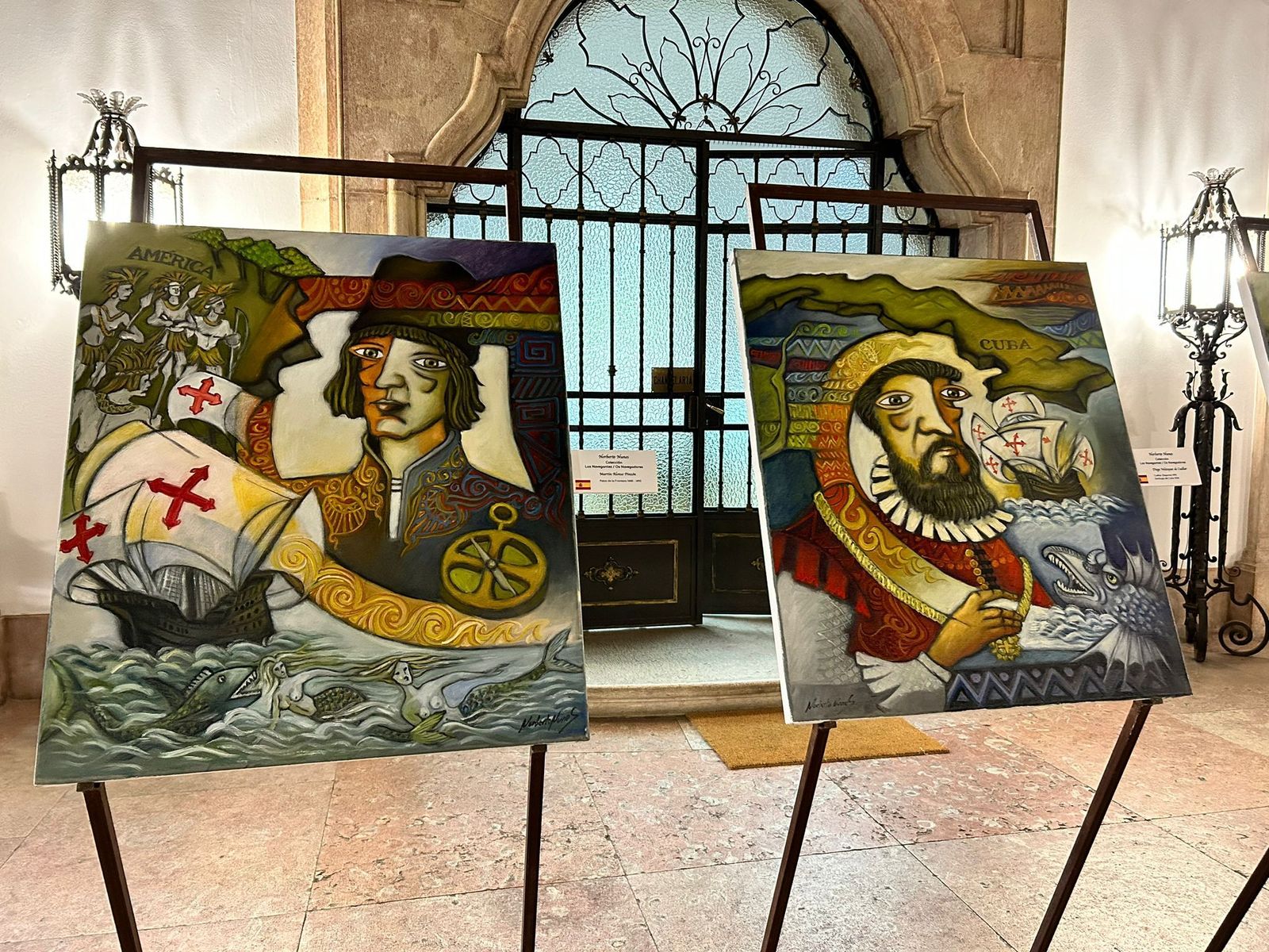 La exposición de Norberto Nunes sobre los descubridores del siglo XV.