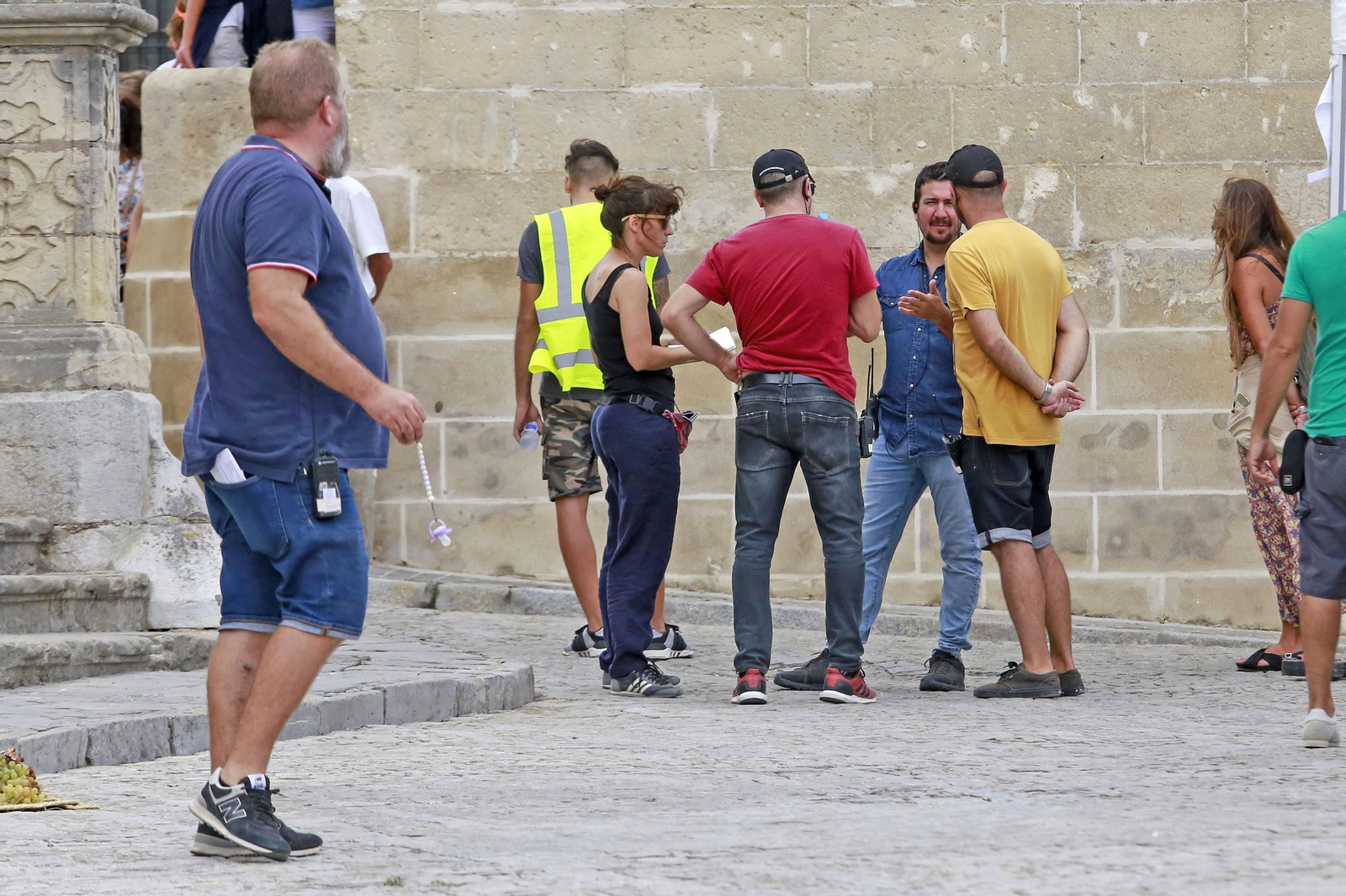 Imágenes de parte del rodaje este lunes en la Catedral de Jerez