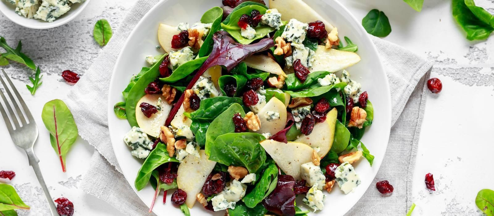 Ensalada de frutos rojos.