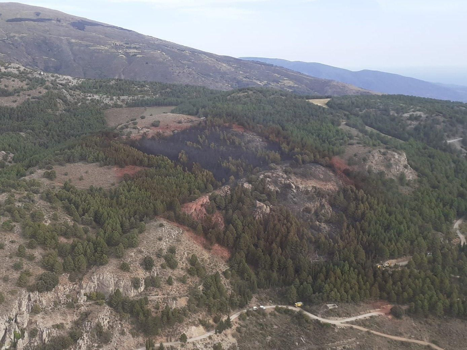 Superficie afectada por el fuego.