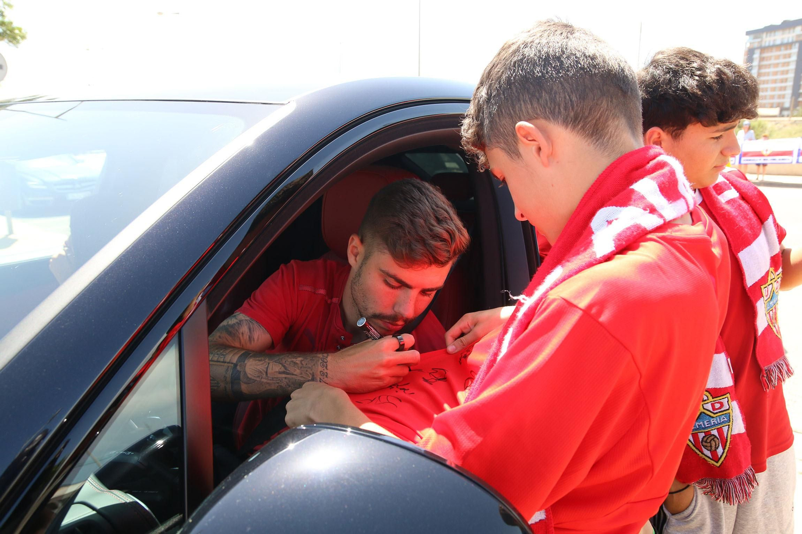 Fotogalería de la salida del Almería hacia Leganés