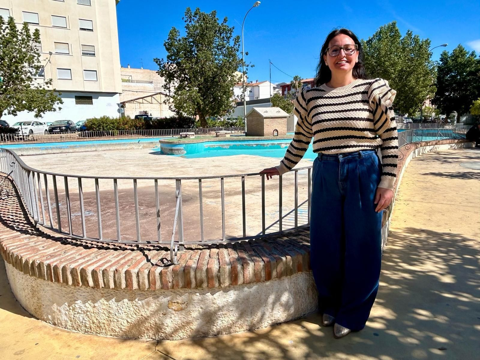 La concejala de Medio Ambiente, Rocío Ruiz, en el Parque Jurado Lorca