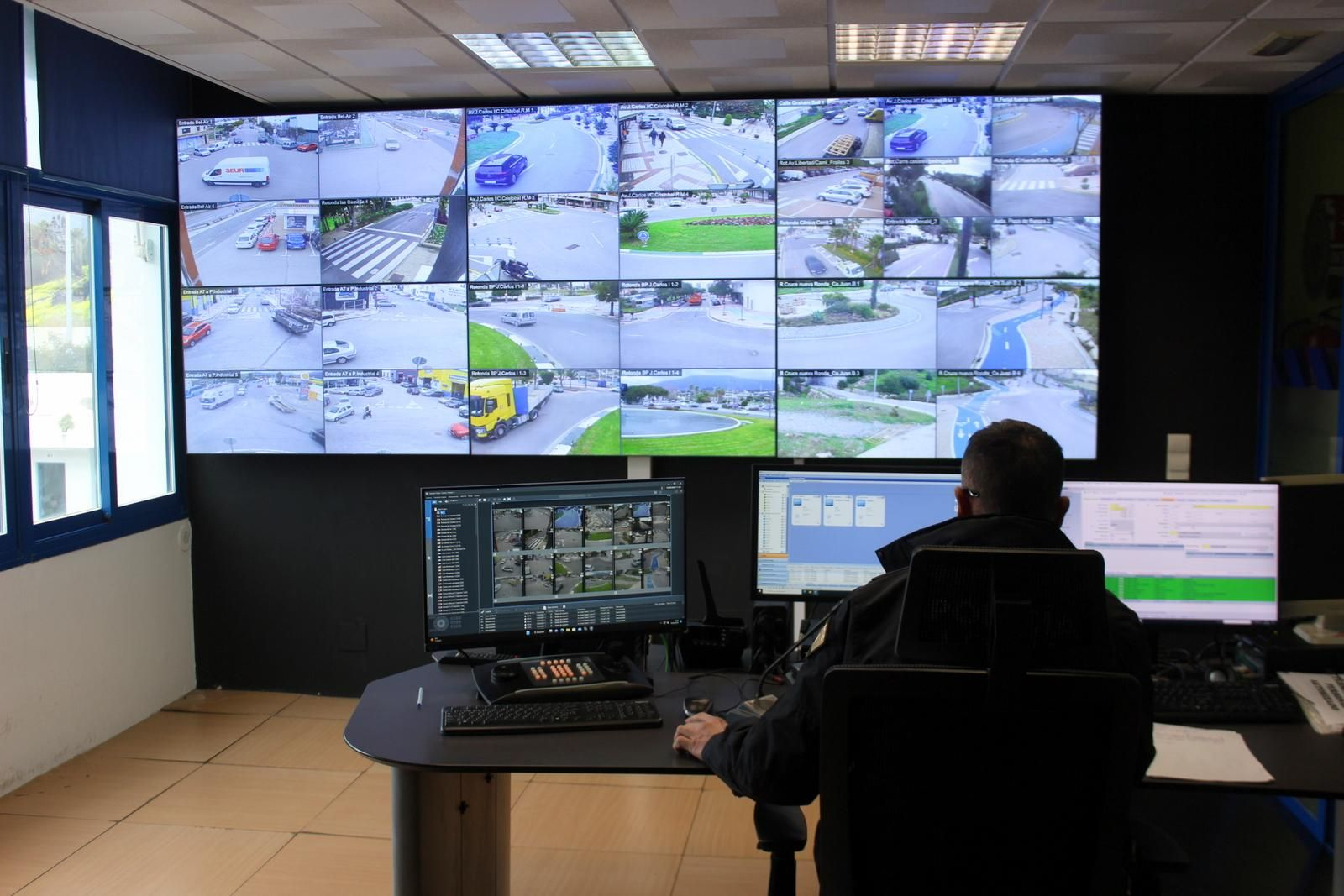 El Centro del control de la Jefatura de Policía Local.