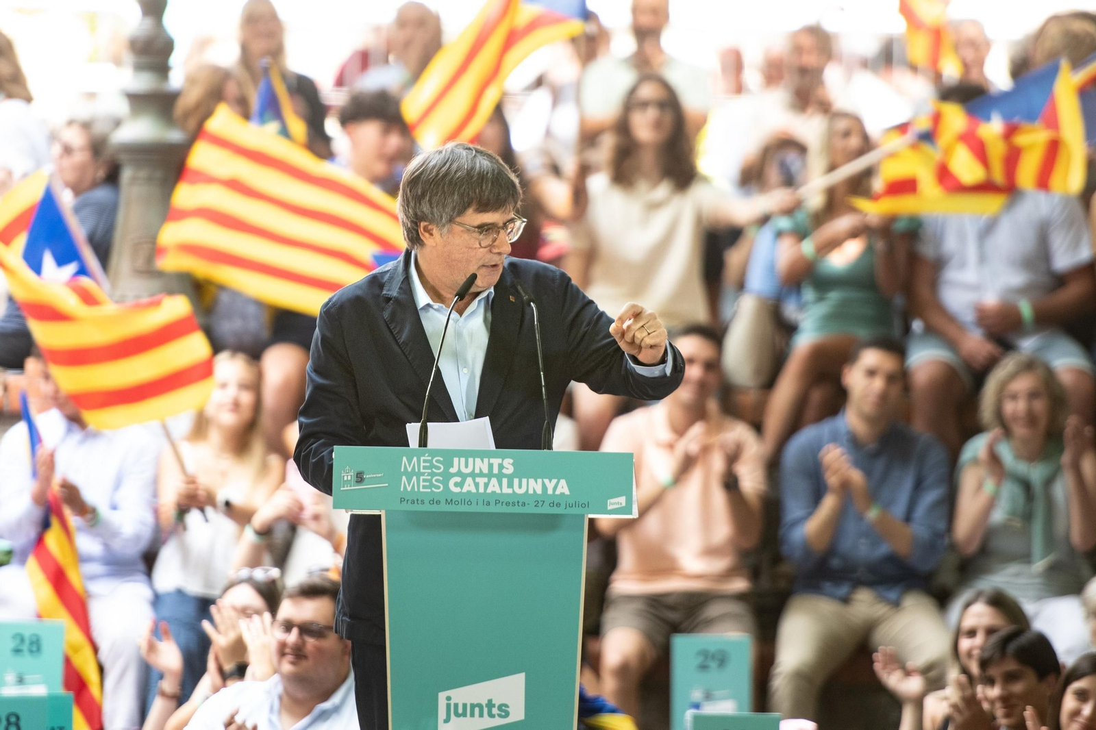 Celebración del quinto aniversario de Junts en Prats de Molló (Francia)