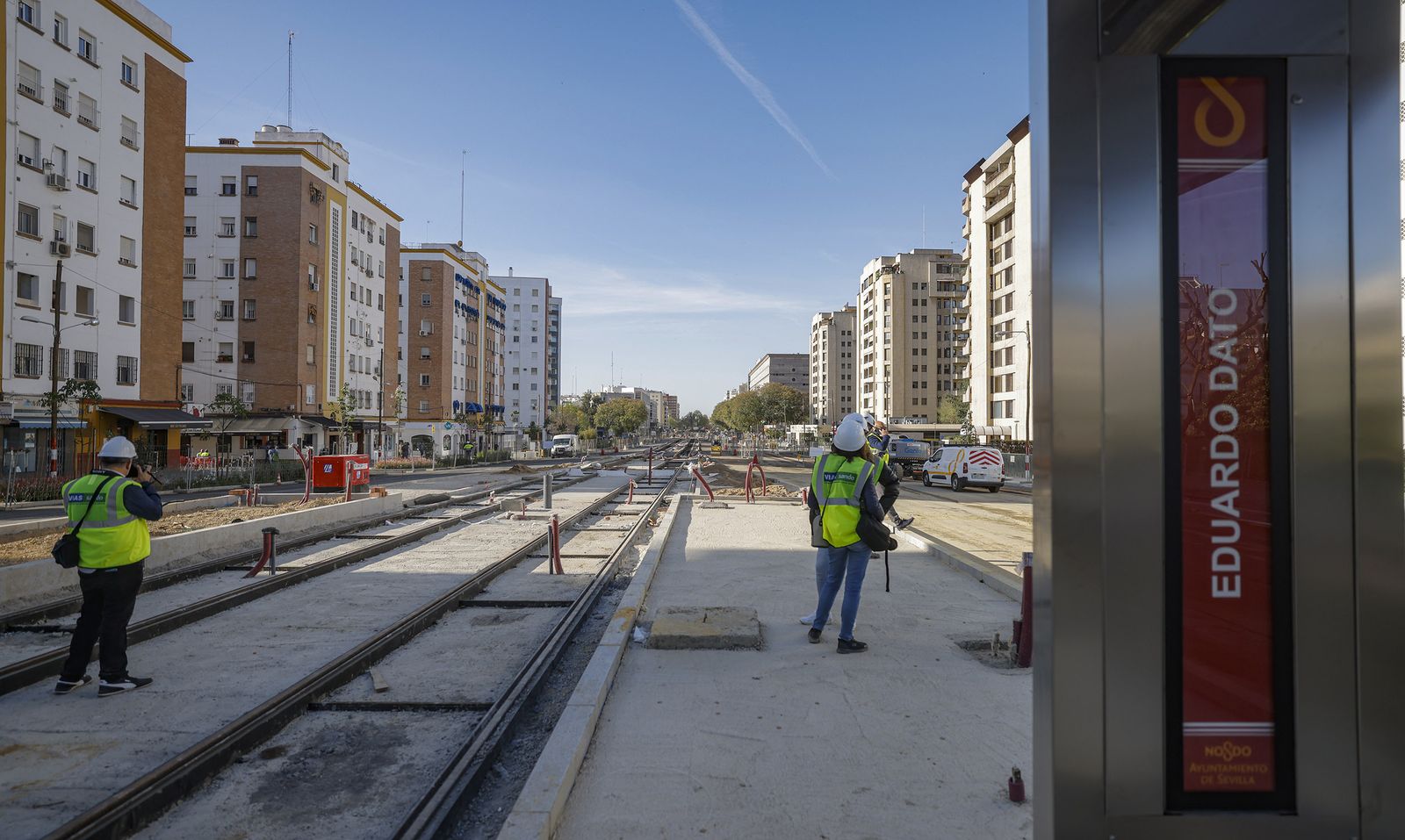La visita a las obras de ampliación del Metrocentro, en imágenes