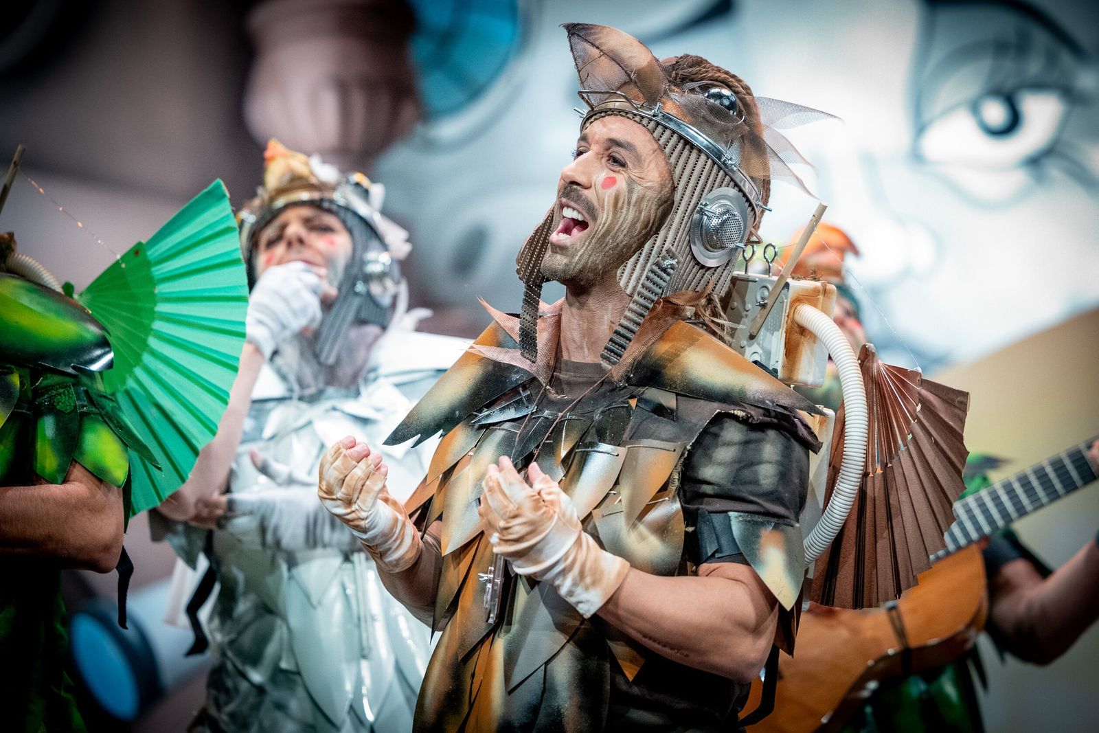 Chicho Cerejido con el disfraz de 'Los cagones (2025).