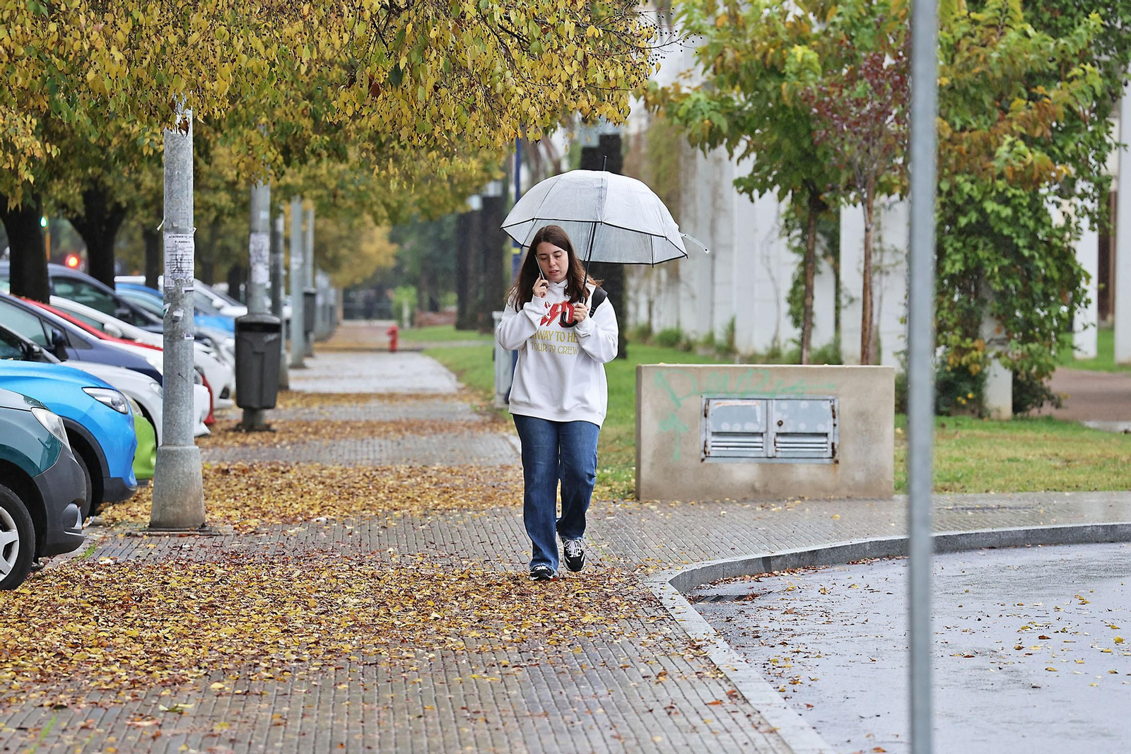 Las imágenes de la mañana de lluvia en Huelva