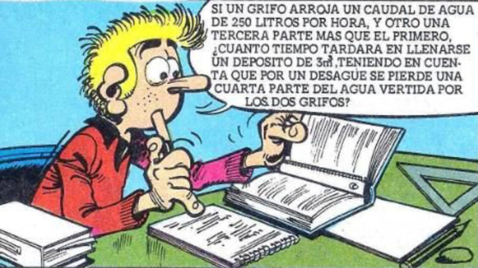 Benito Boniato, enfrascado en sus estudios.