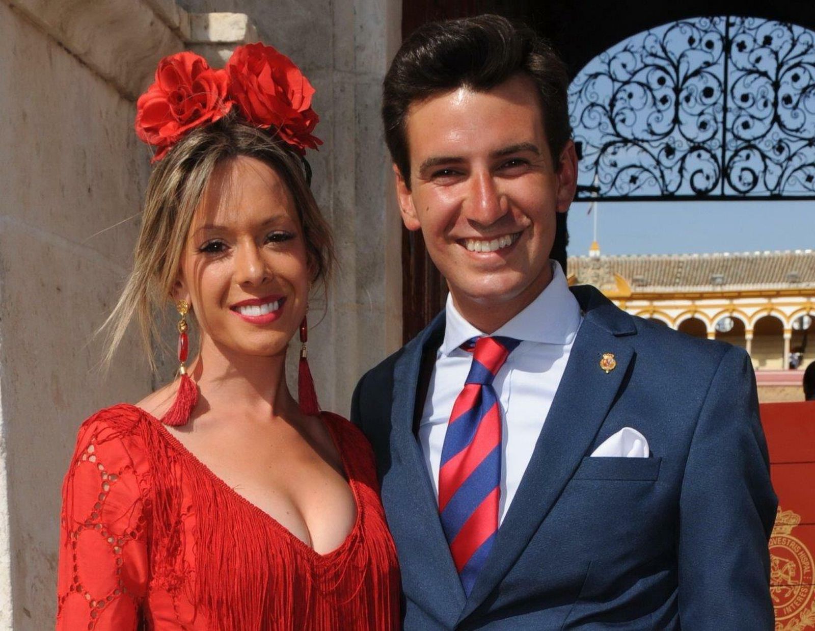 El novillero Alfonso Laguna y Tamara Altón