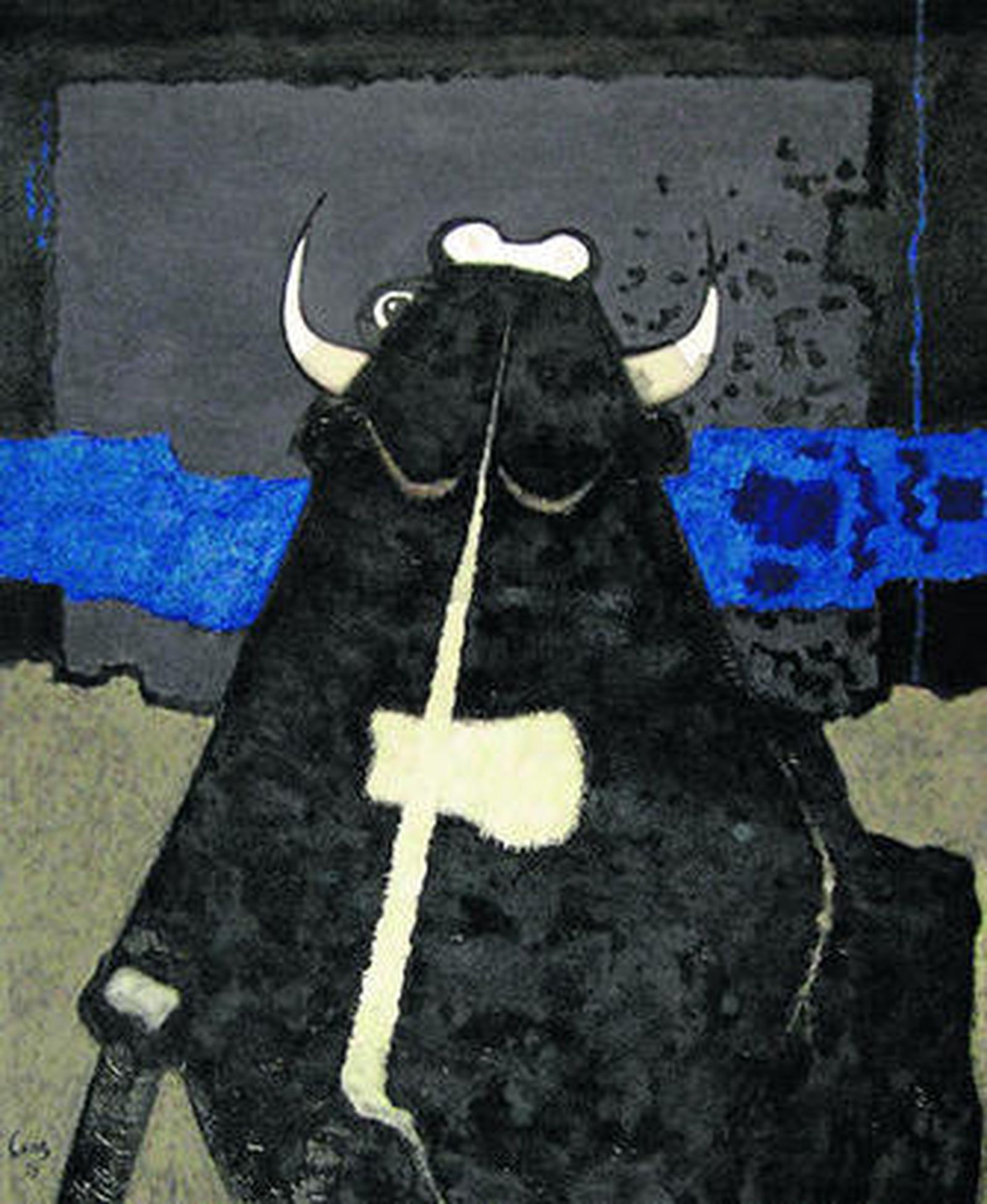 'Toro furioso', obra realizada por Rodríguez Luna en 1973.