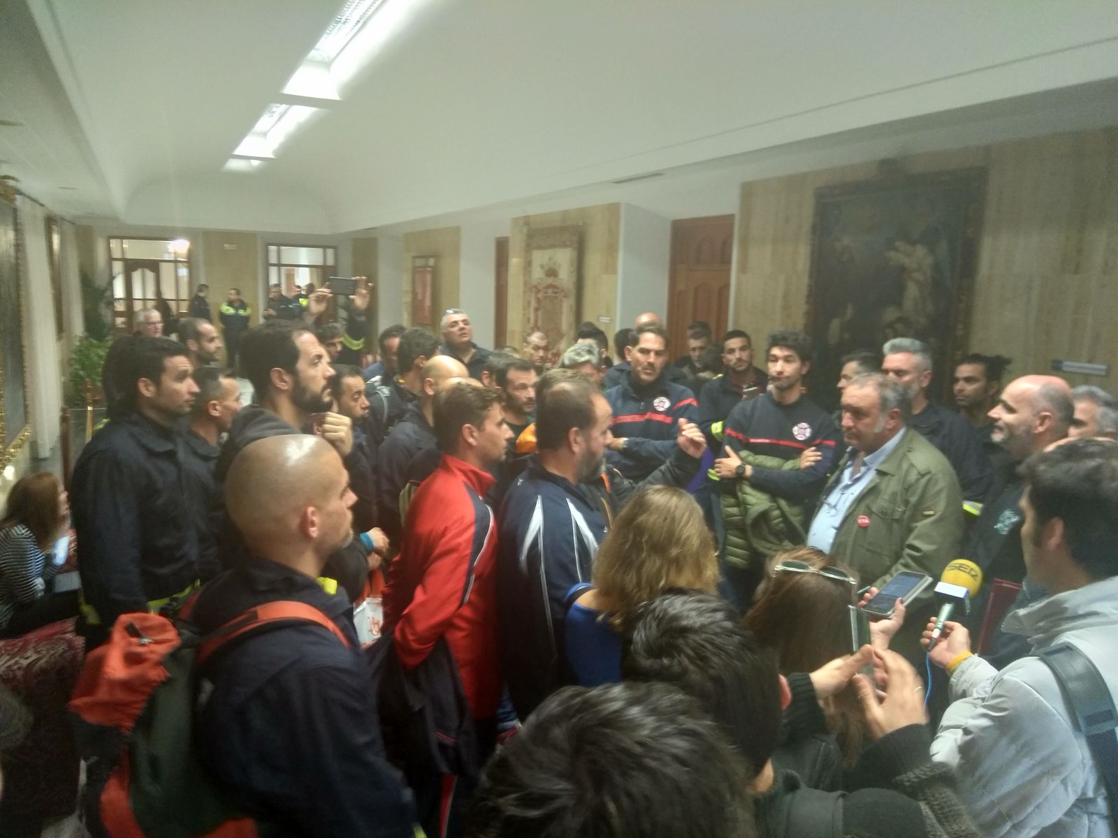 Un momento de la concentración en Capitulares