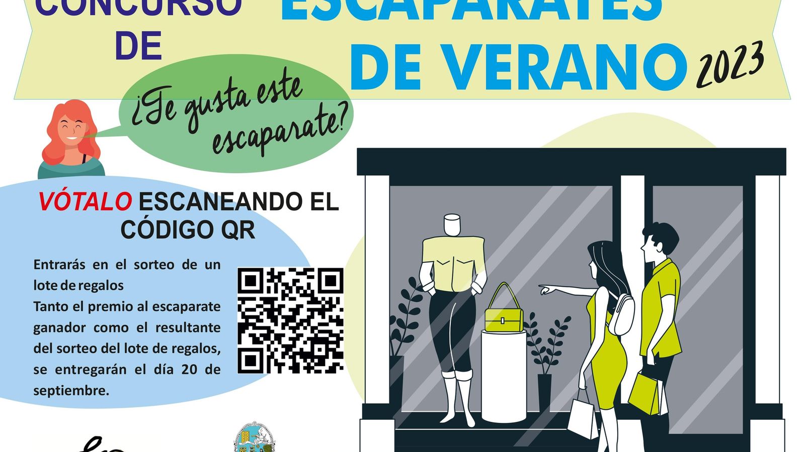 Cartel del concurso de escaparates de verano 2023
