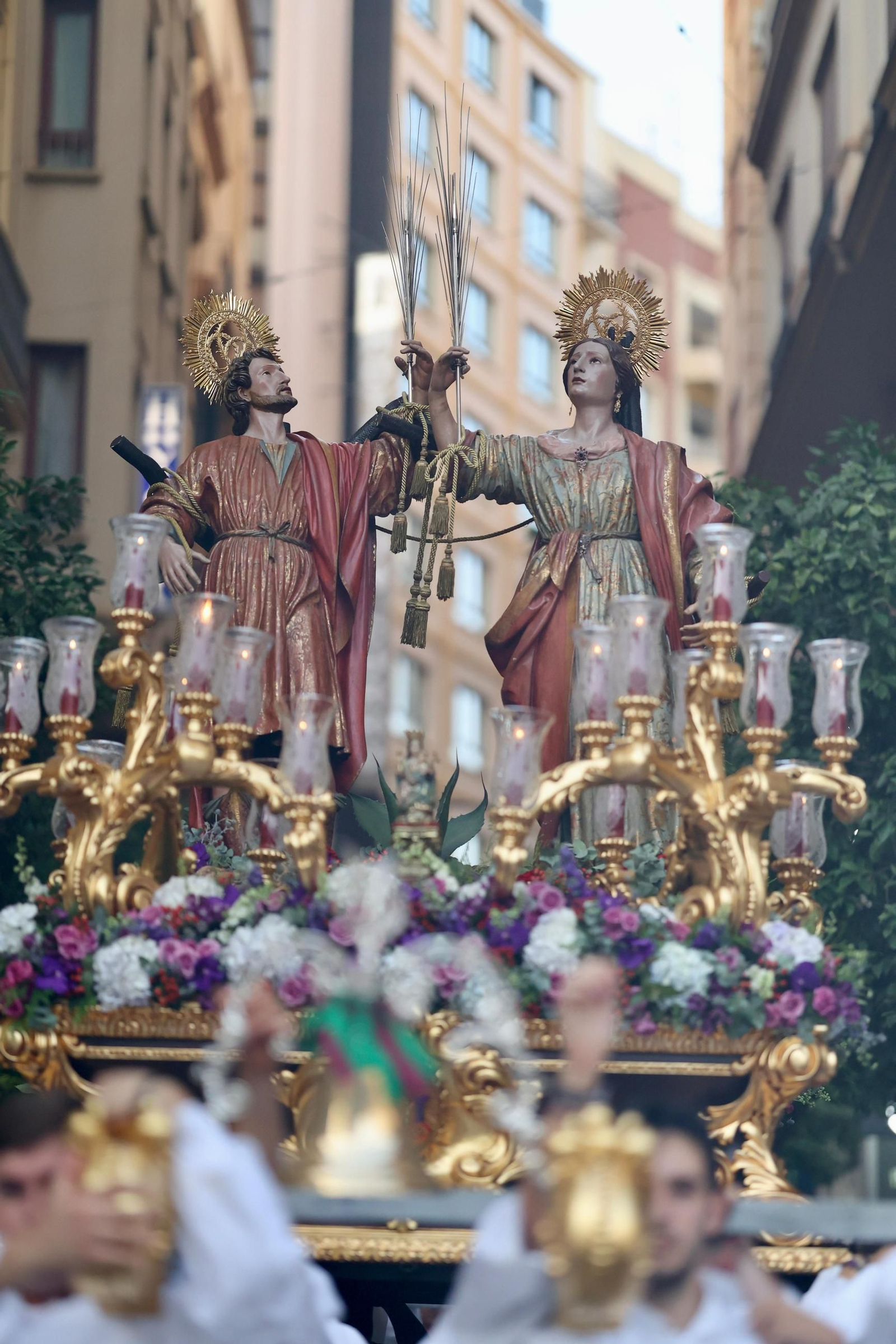 La procesión de los Santos Patronos de Málaga, en fotos