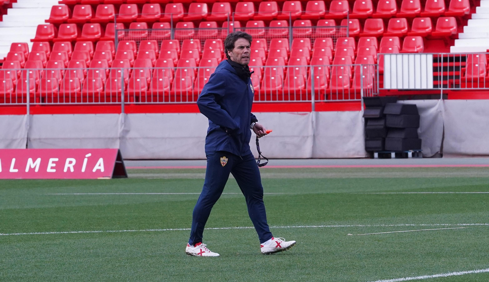 Rubi, durante un entrenamiento de esta semana