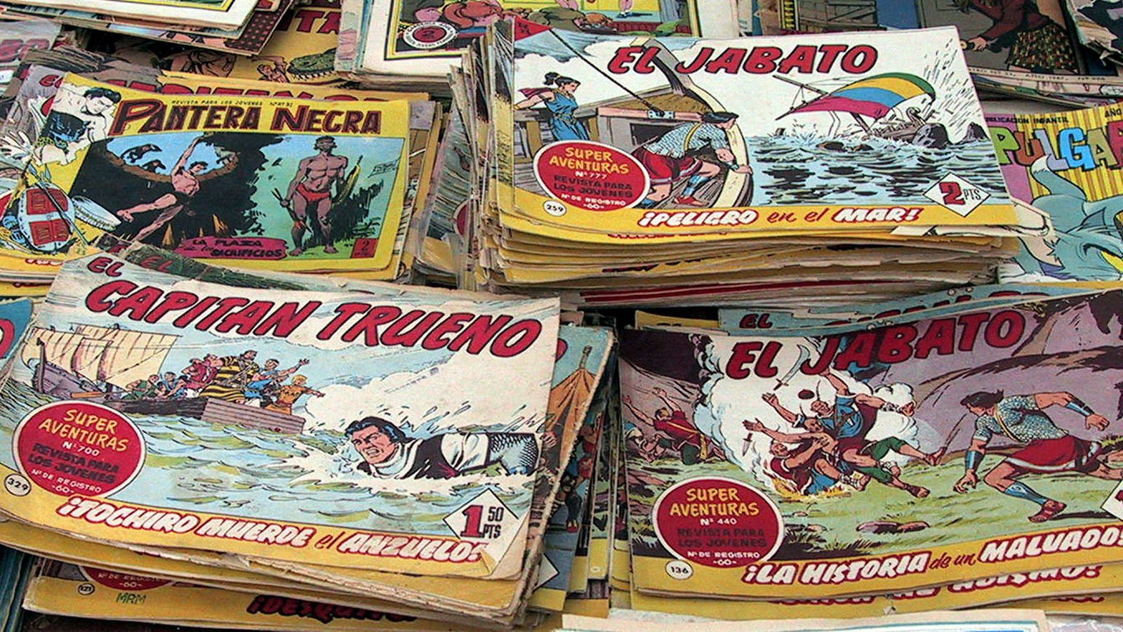 Colección de antiguos tebeos.