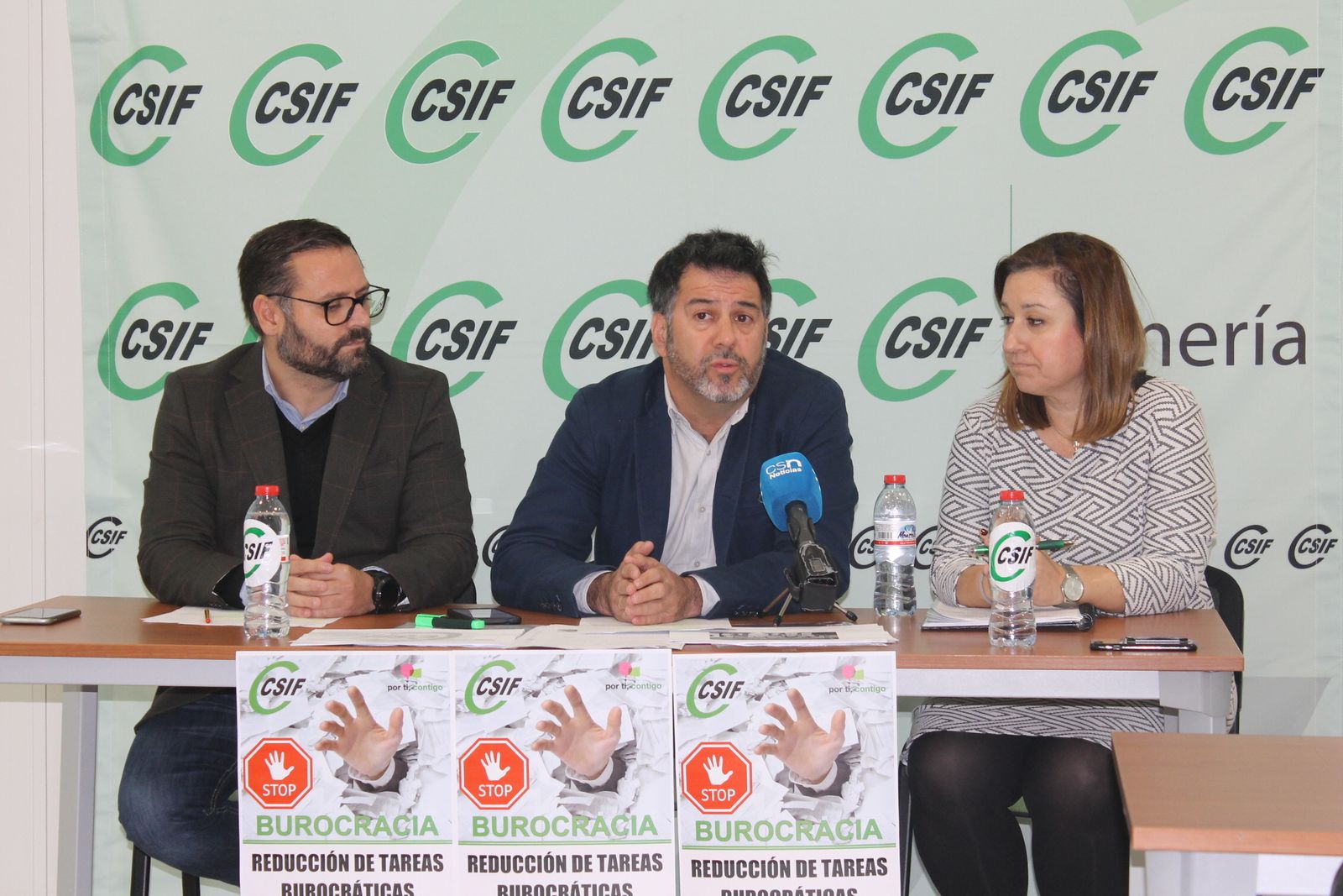 Rueda de prensa en la sede de CSIF Almería
