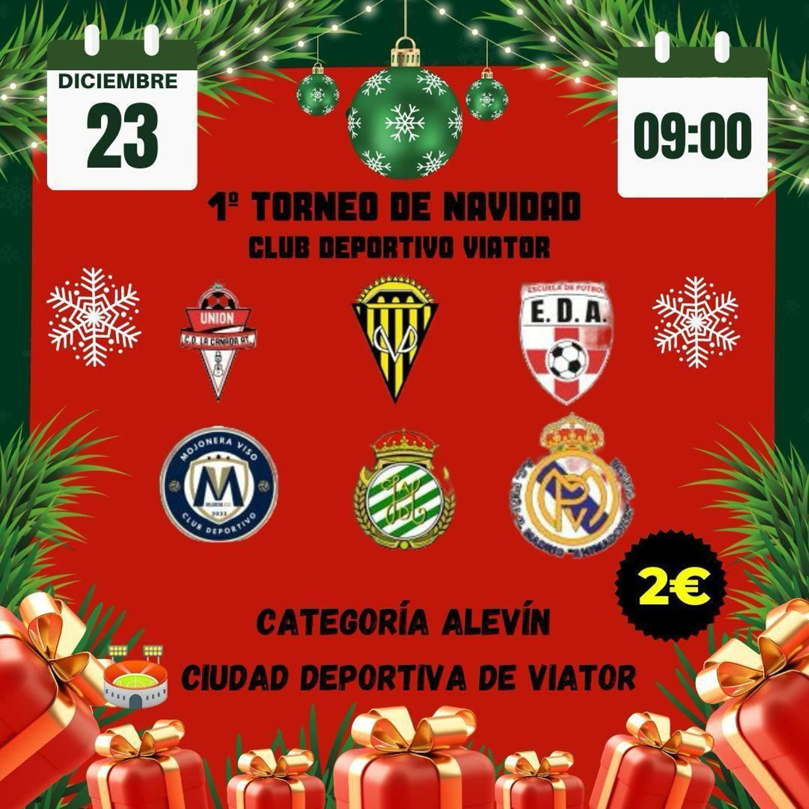 Cartel del Torneo de Navidad organizado por el CD Viator.