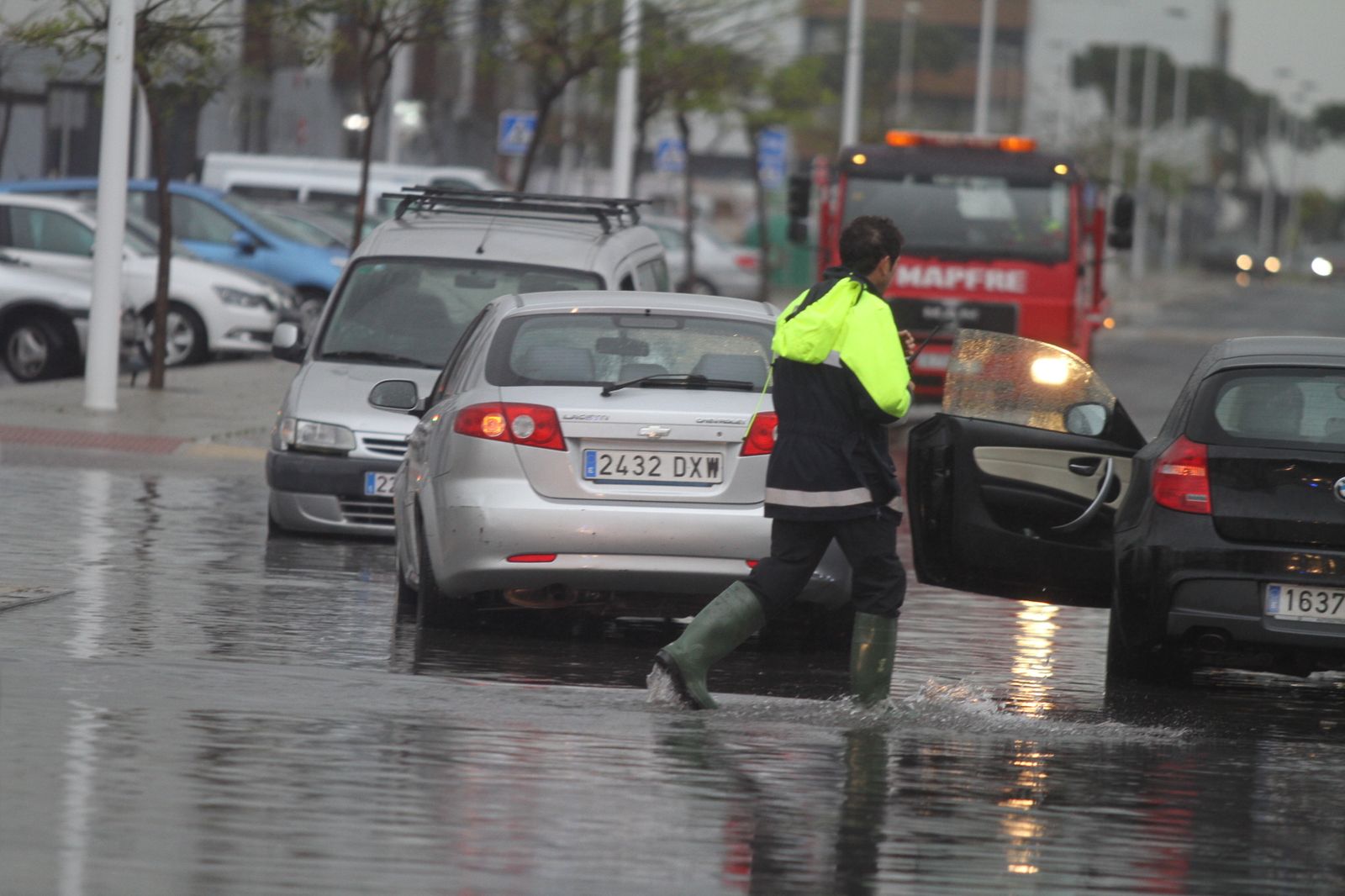 Imágenes de las consecuencias de las lluvias en Punta Umbría