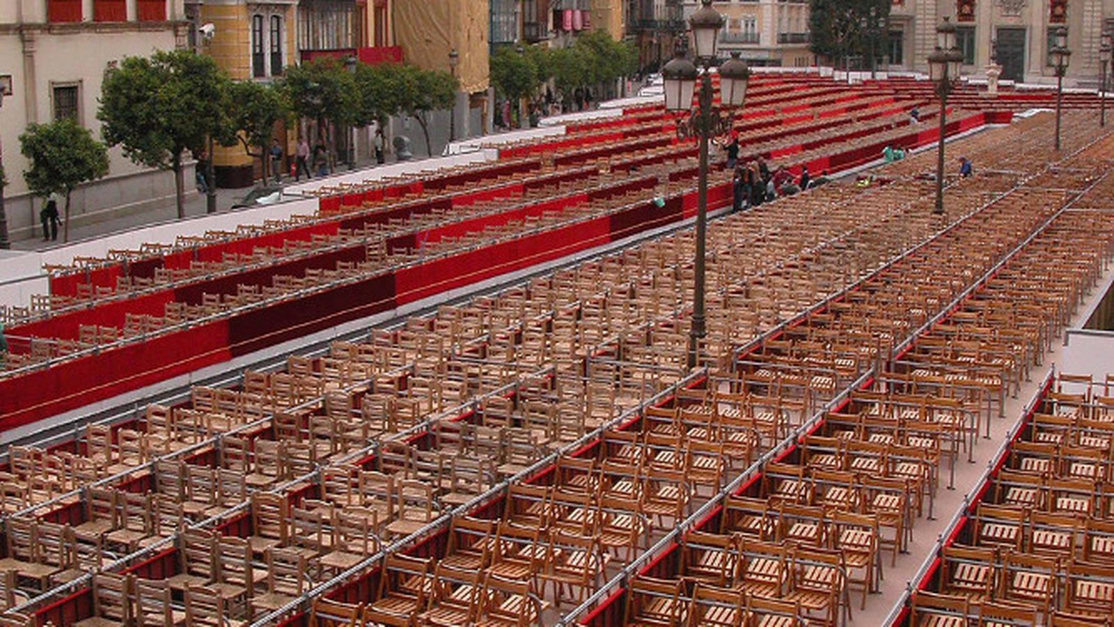 Los palcos en la Plaza de San Francisco.