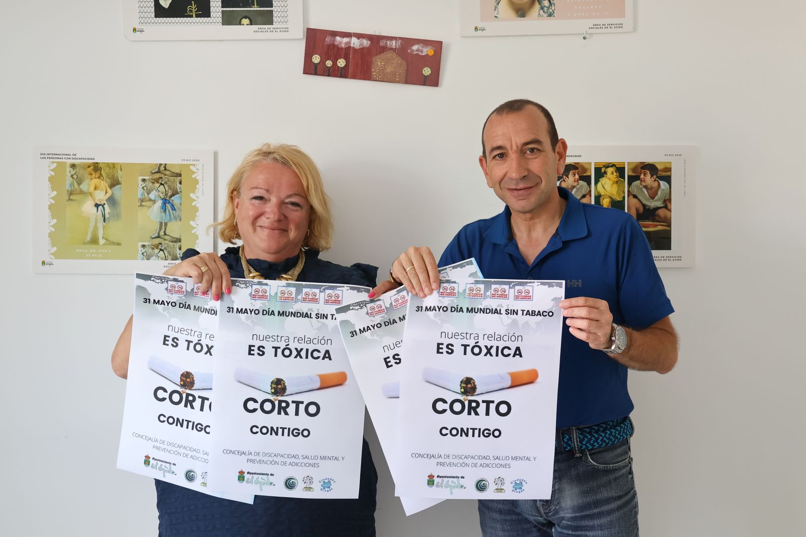 El Ejido se suma al Día Mundial sin Tabaco con la campaña 'Nuestra relación es tóxica, corto contigo'.