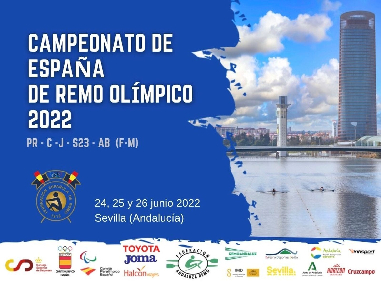 El cartel oficial del Campeonato de España de Remo Olímpico.