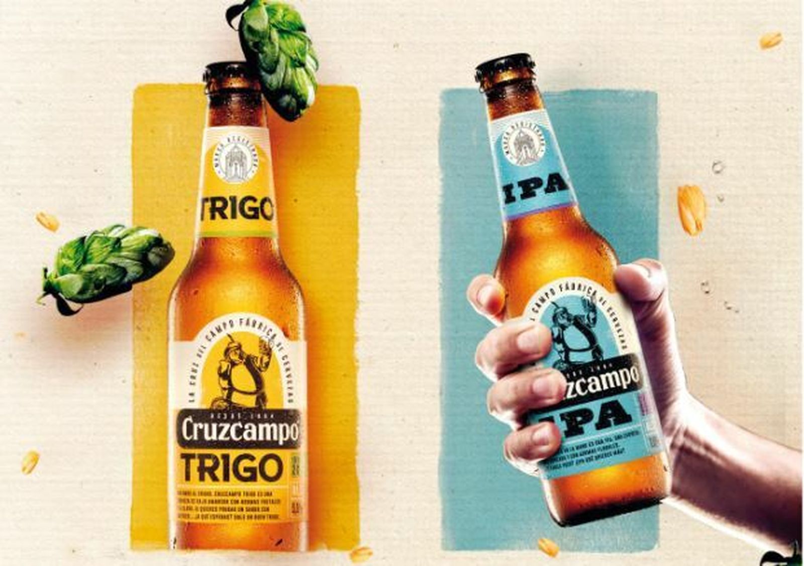 Cruzcampo Ipa y Cruzcampo Trigo.