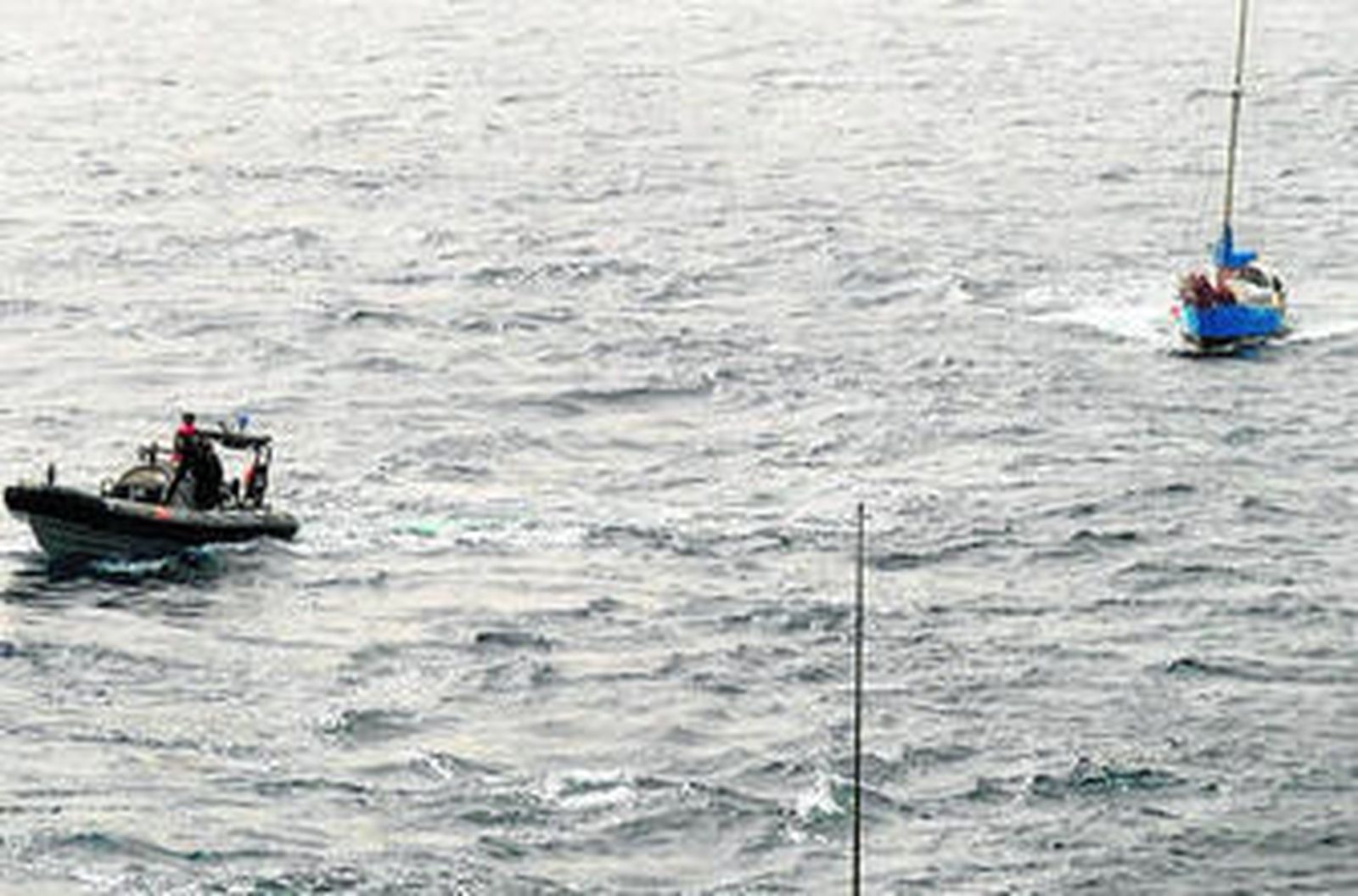 Un instante de la operación de rescate.