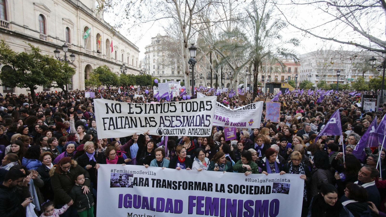 La histórica manifestación del 8-M de 2018, en Sevilla.