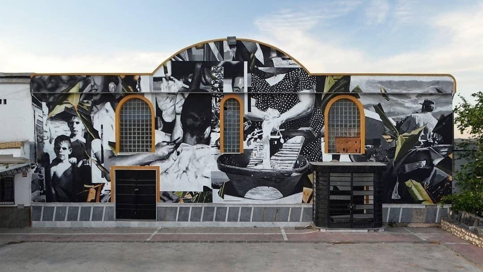 El mural elaborado entre Alberto Montes y Alex Gambín.