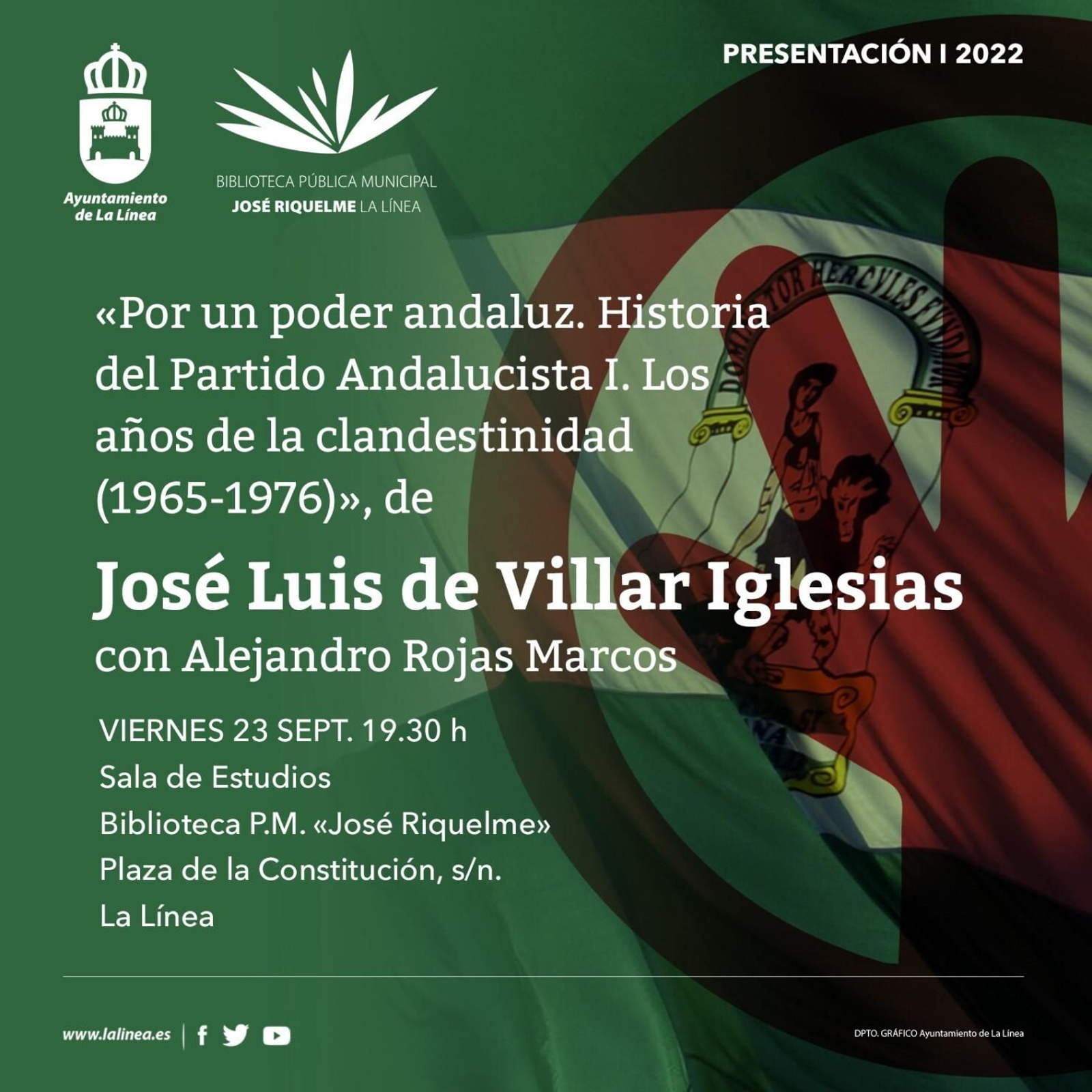 Cartel de la presentación del libro de José Luis de Villar Iglesias