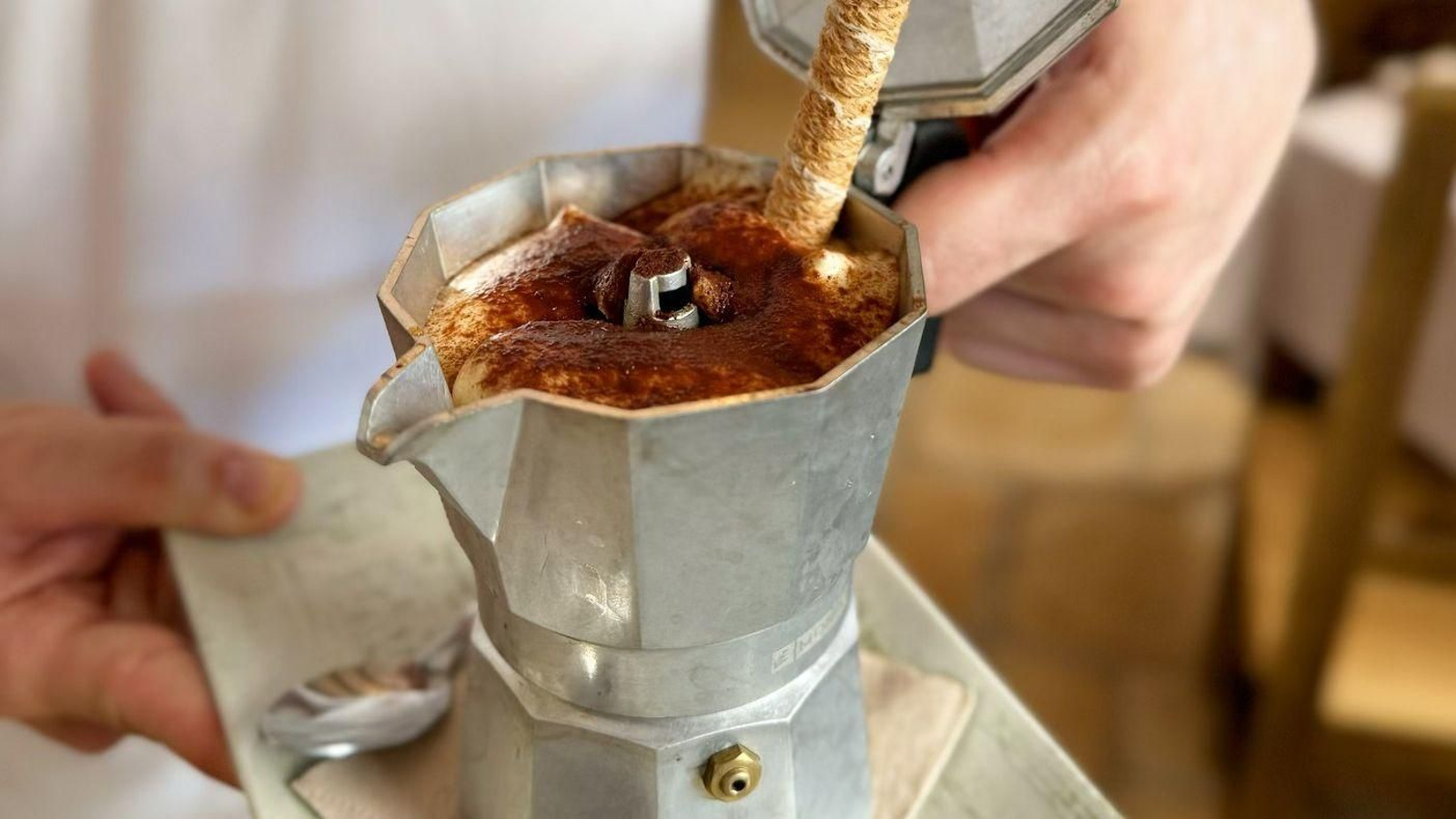 El tiramisú de la Venta La Perdíz