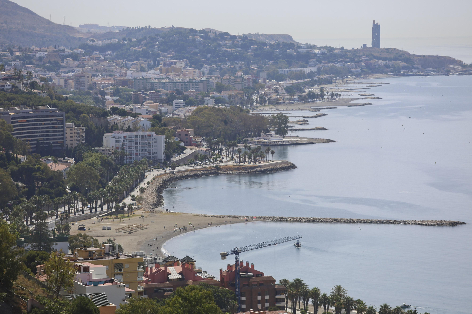 Vista aérea de Málaga.