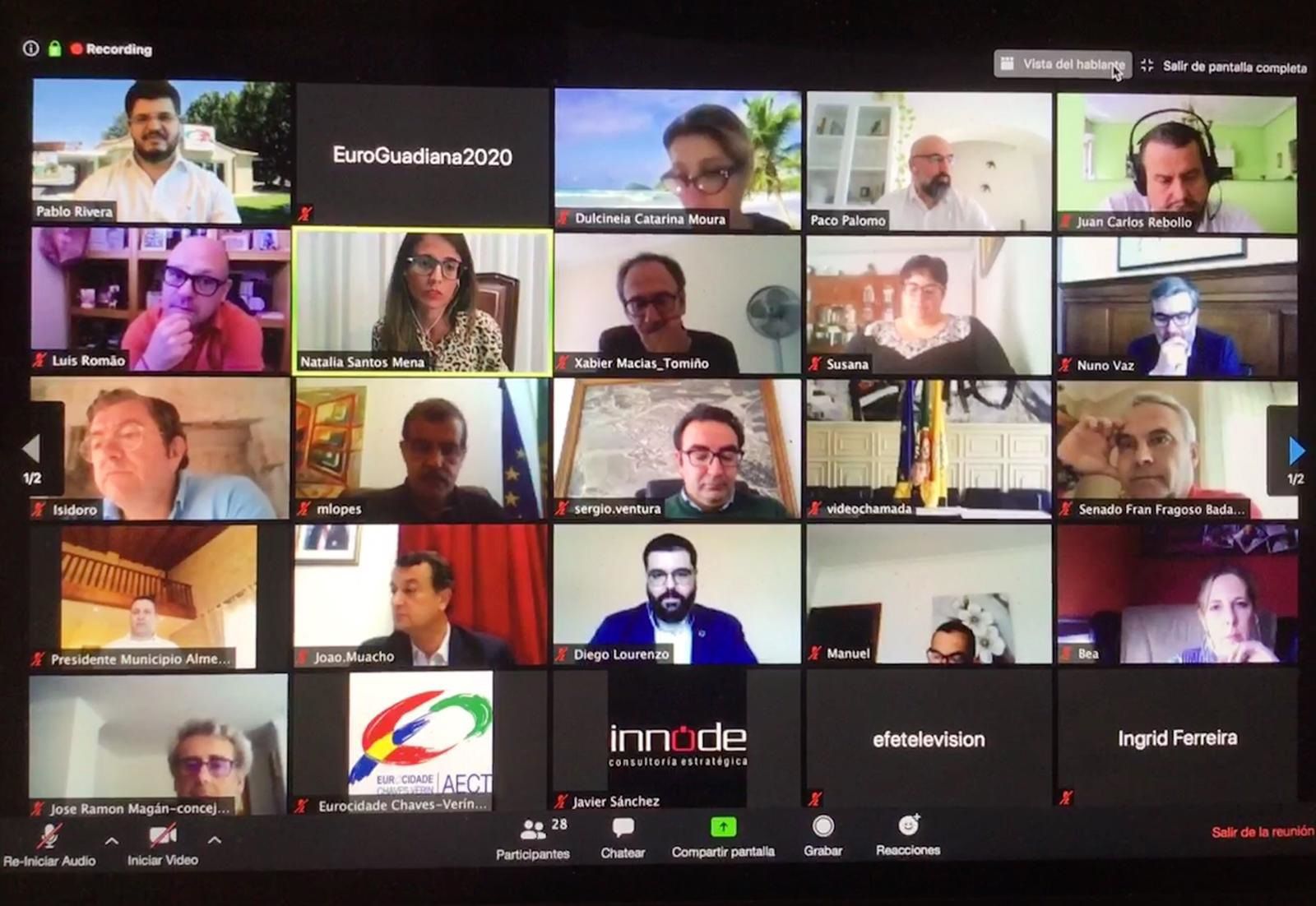 Reunión virtual de los representantes de las Eurociudades.