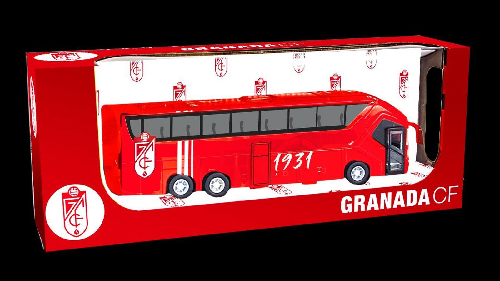 Otro de los productos oficiales del club granadino es el autobús del equipo nazarí.